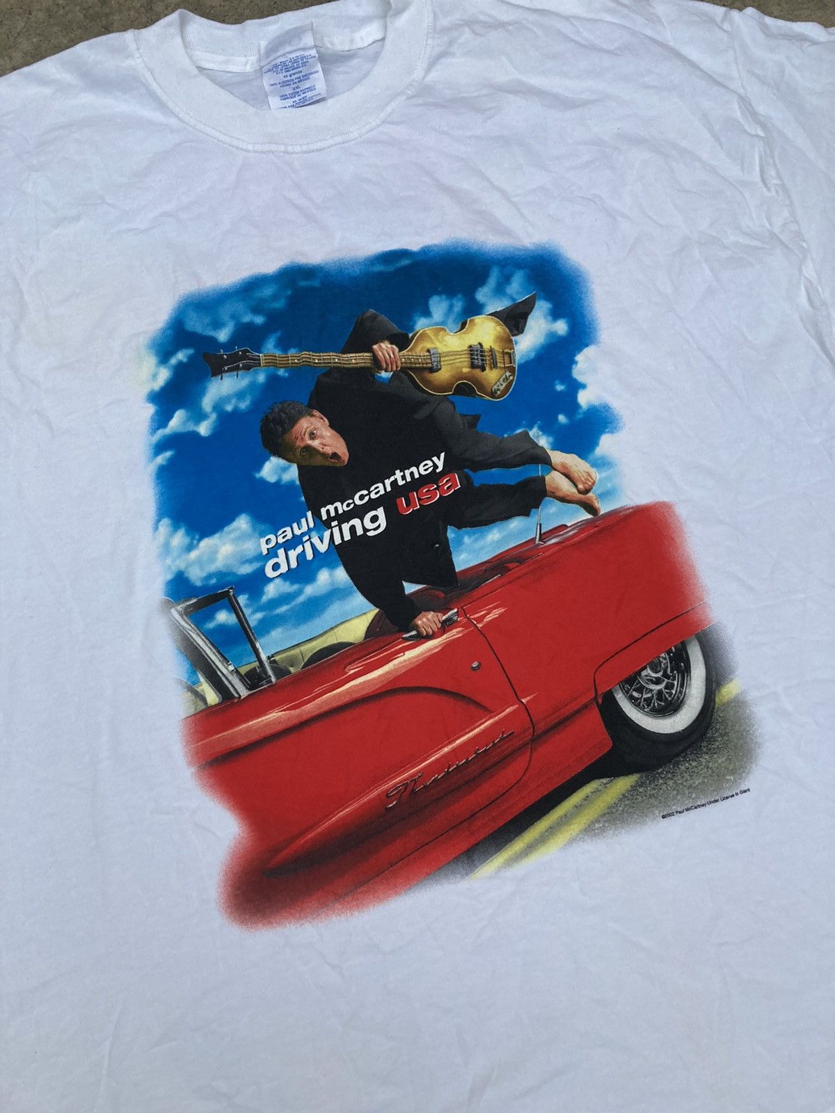 Band Tees × Vintage Vintage Paul macarney driving USA tour t shirt Size US XL / EU 56 / 4 - 2 Thumbnail
