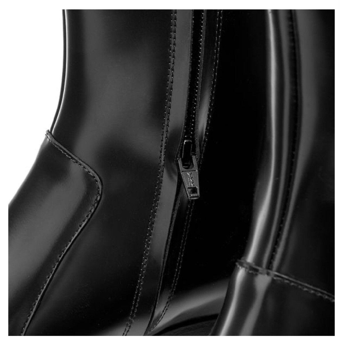 Balenciaga NEW 42 Block Square Leather BB Logo Metal Zip Chelsea Boots Size US 9 / EU 42 - 5 Thumbnail