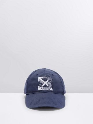 Off-White Sal Barbier Arrow Snake Embroidered Baseball Cap