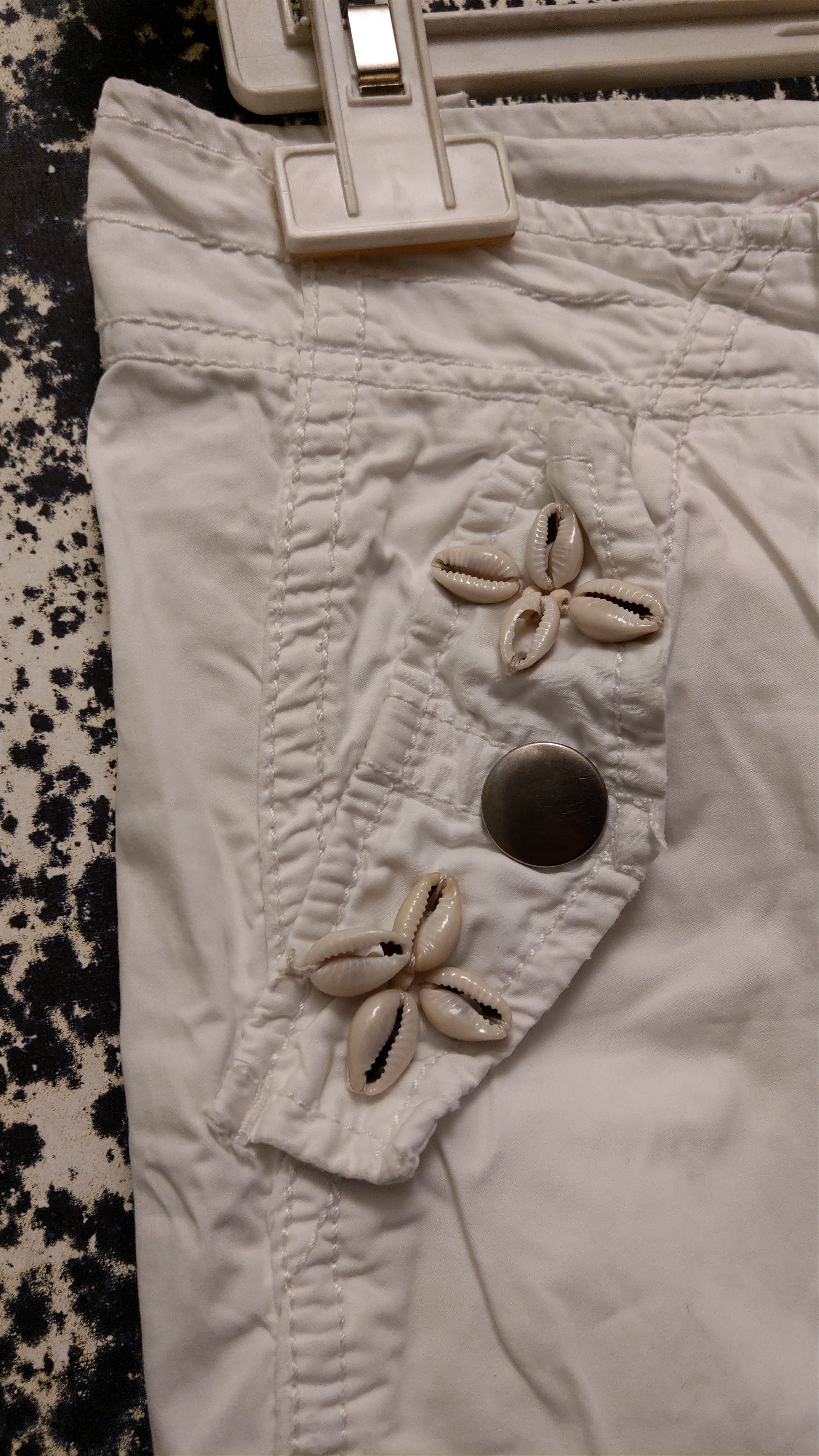 Japanese Brand × Vintage Seashells Flared Pants Raver y2k opium goth Alt Cyber Size 26" / US 2 / IT 38 - 2 Thumbnail