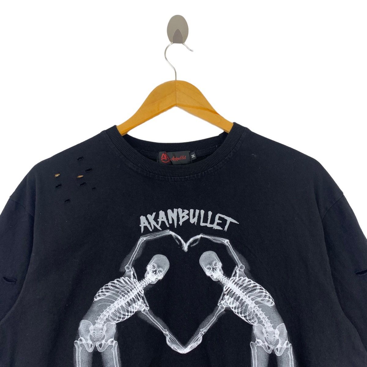 Vintage AKANBULLET Bondage Punk Brand Skeletons With Love Sign Size US M / EU 48-50 / 2 - 2 Thumbnail