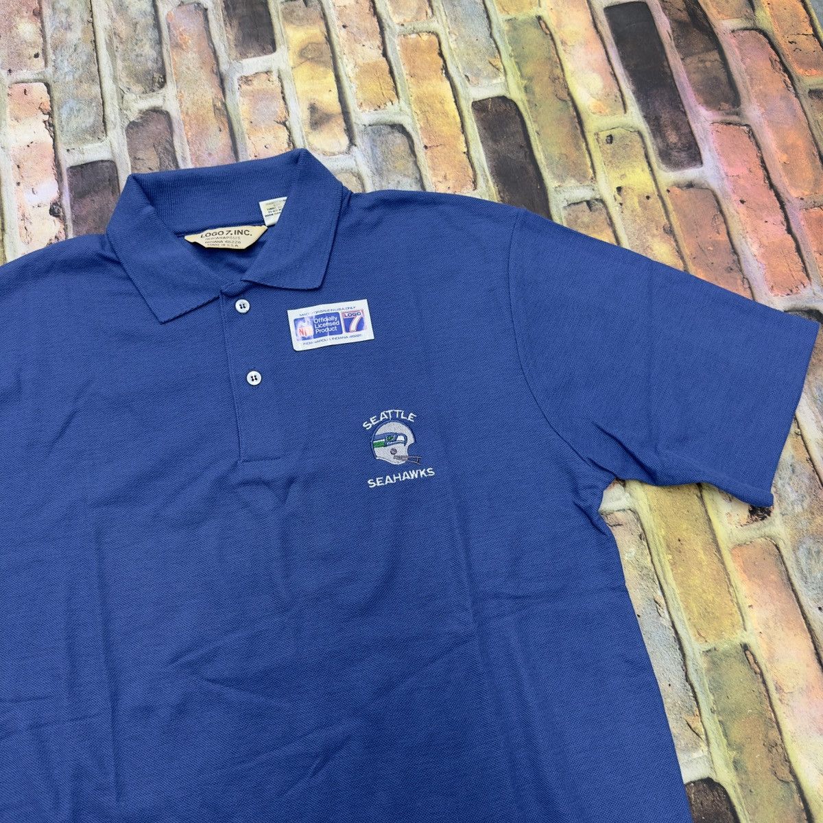 Logo 7 × NFL × Vintage Vintage Seattle Seahawks polo shirt Size US L / EU 52-54 / 3 - 3 Thumbnail