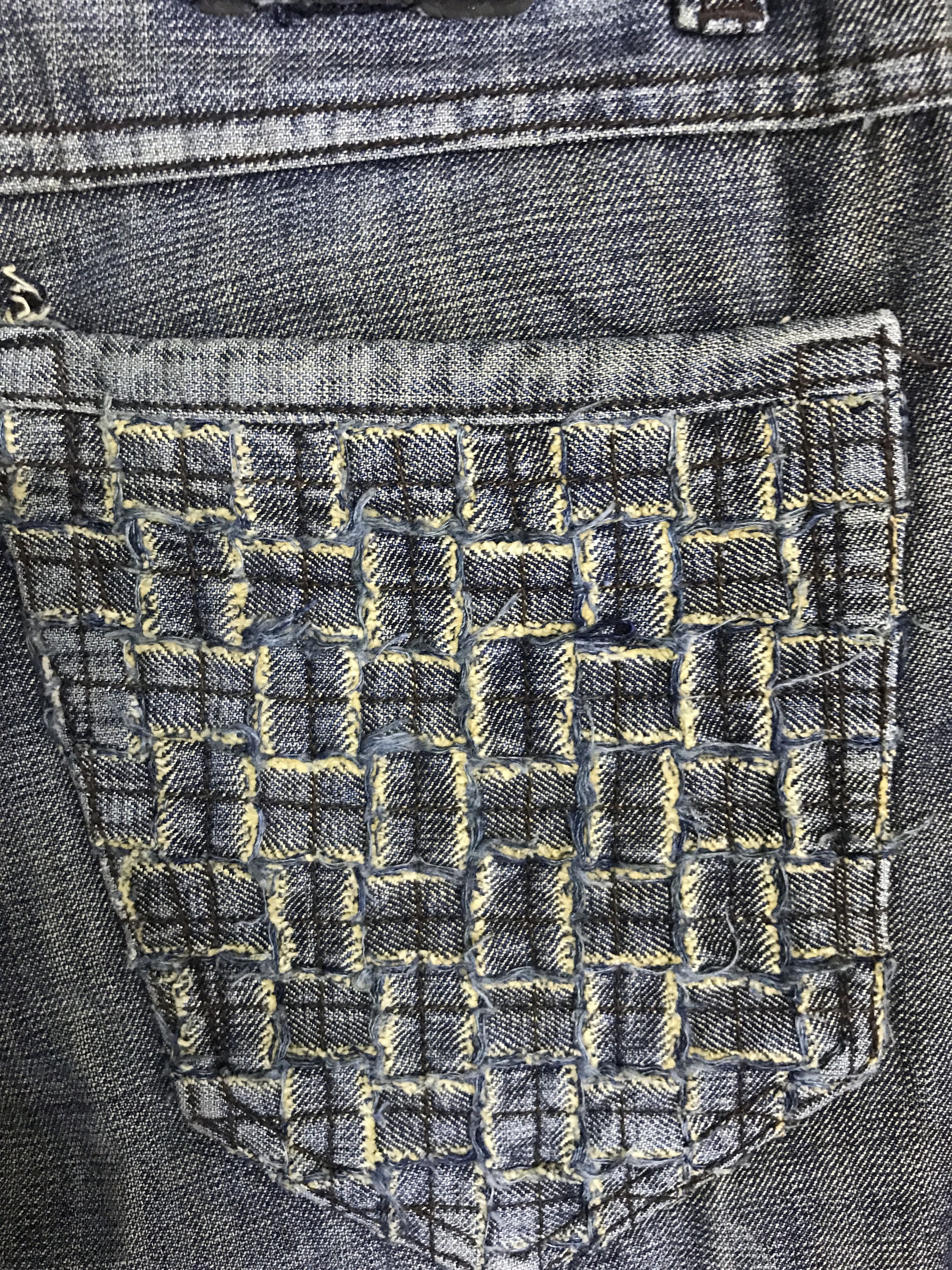 Japanese Brand D168 BHS Cool Fades Honeycomb Jeans Size US 33 - 14 Thumbnail