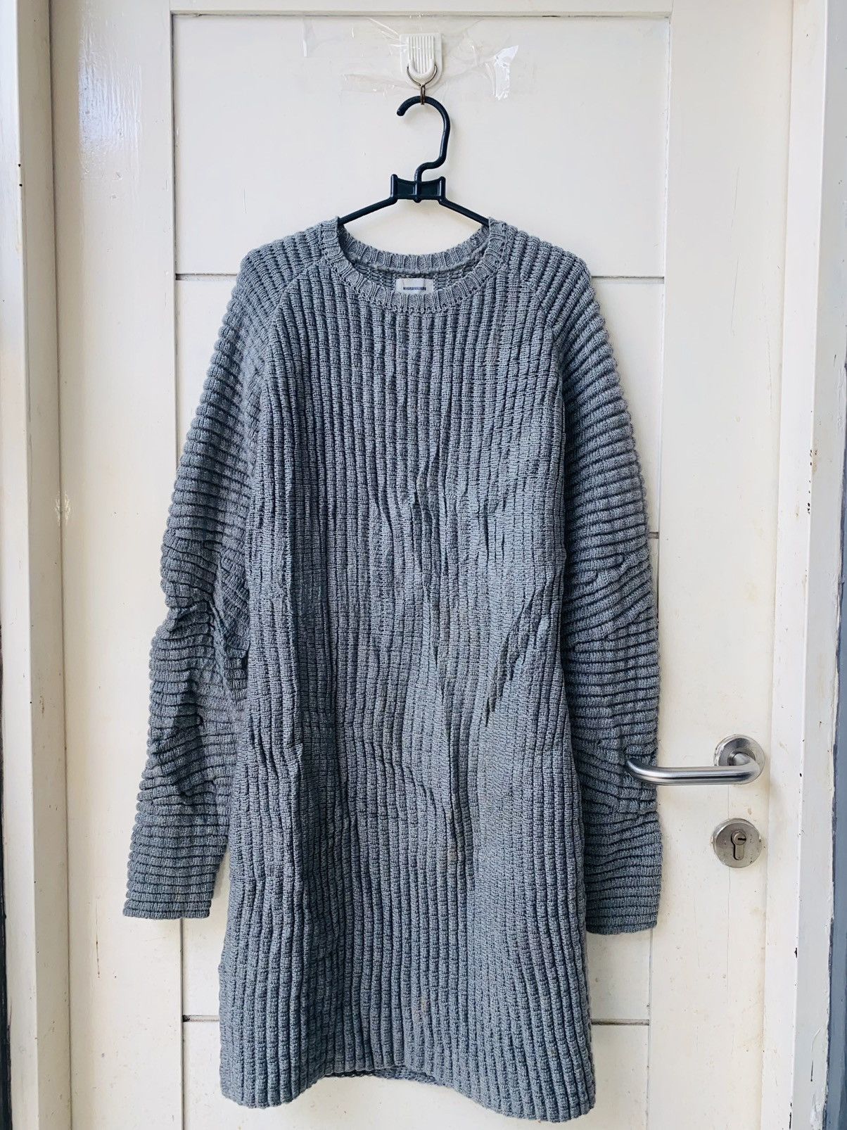 Maison MIHARA YASUHIRO MIHARAYASUHIRO Grey Heavy Tweed Knit Dress Size US M / EU 48-50 / 2 - 1 Thumbnail
