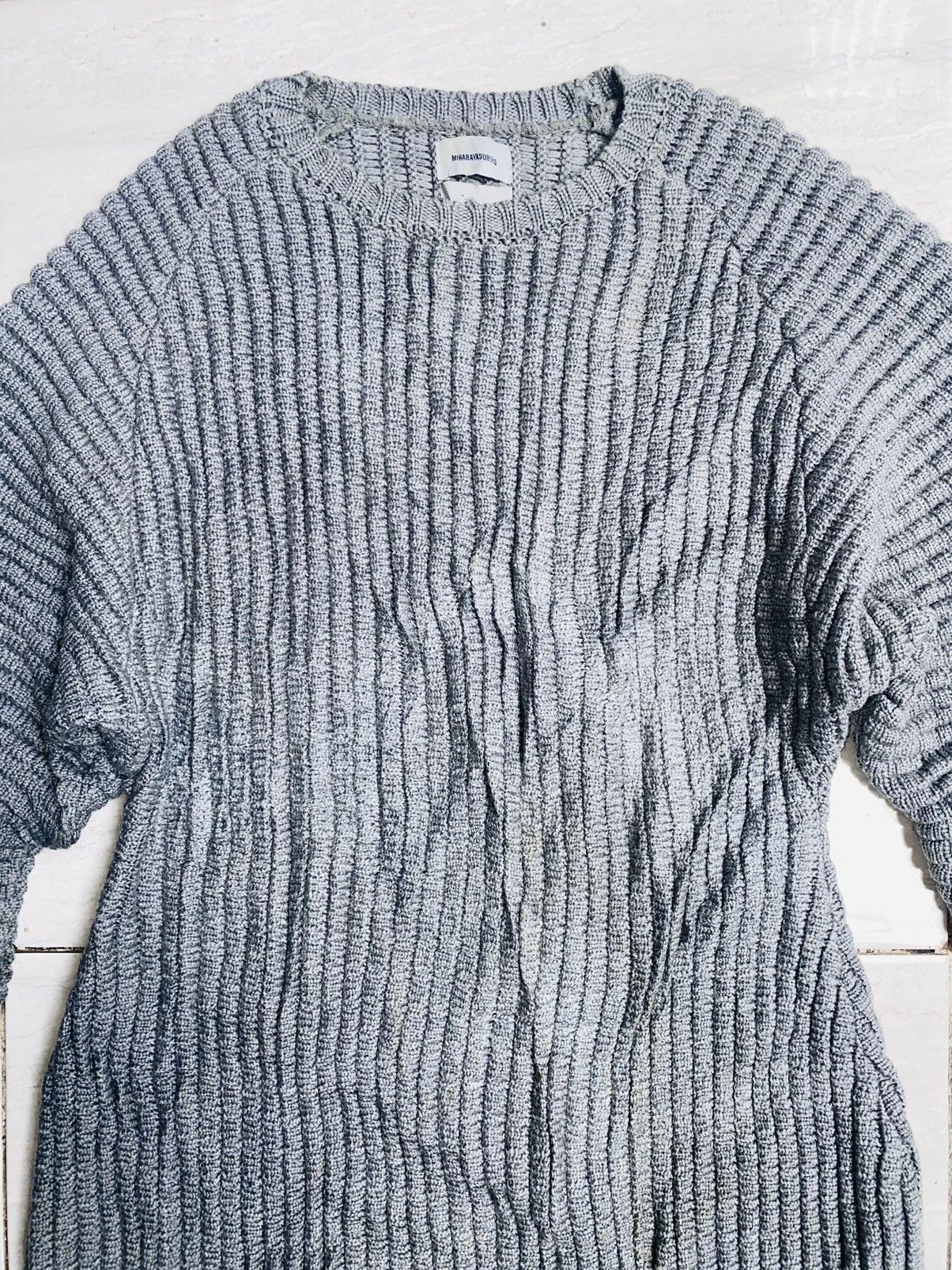 Maison MIHARA YASUHIRO MIHARAYASUHIRO Grey Heavy Tweed Knit Dress Size US M / EU 48-50 / 2 - 5 Thumbnail