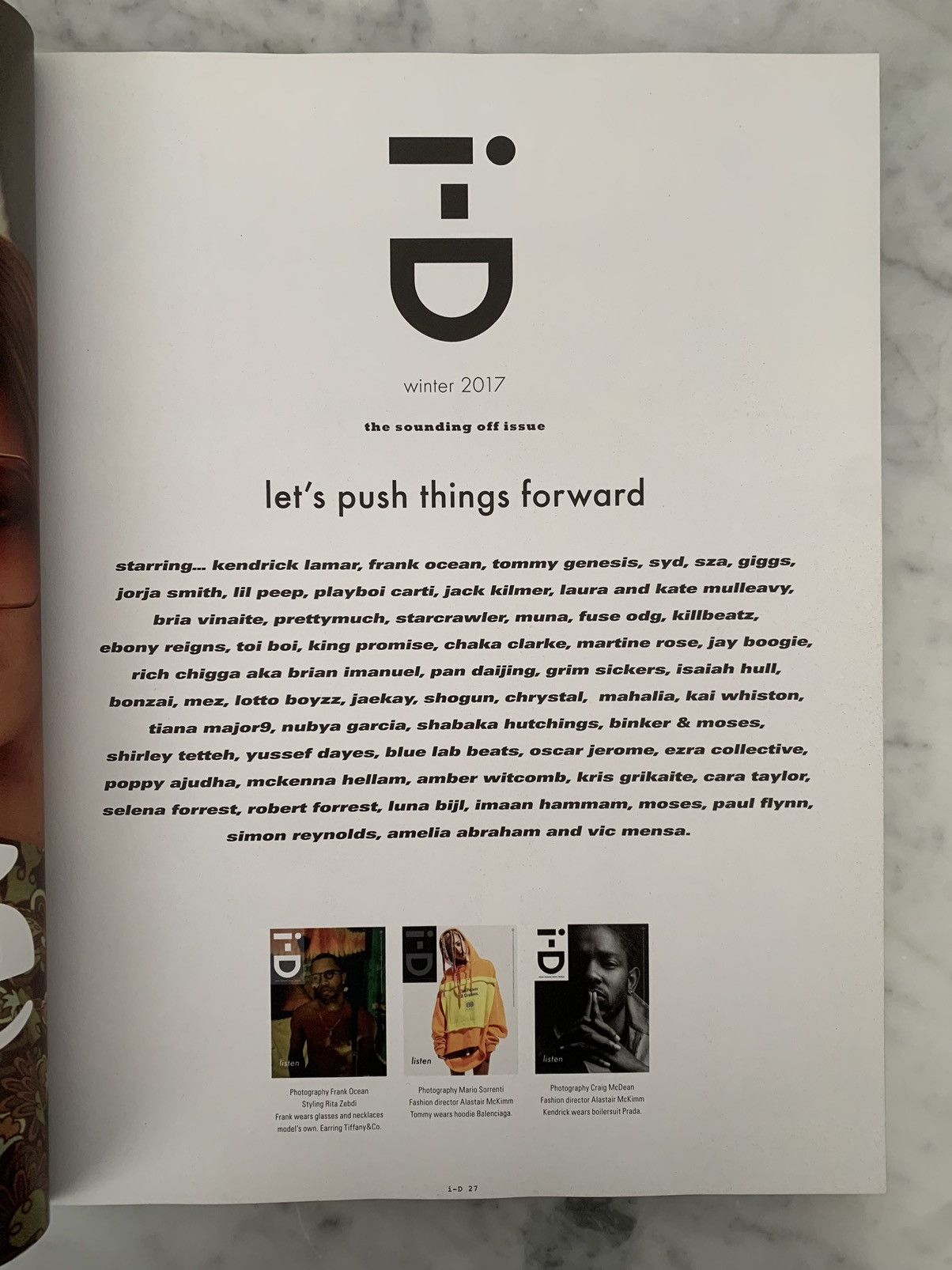 Other i-D MAGAZINE WINTER 2017 / THE SOUNDING OFF ISSUE NUMBER 350 Size ONE SIZE - 2 Thumbnail
