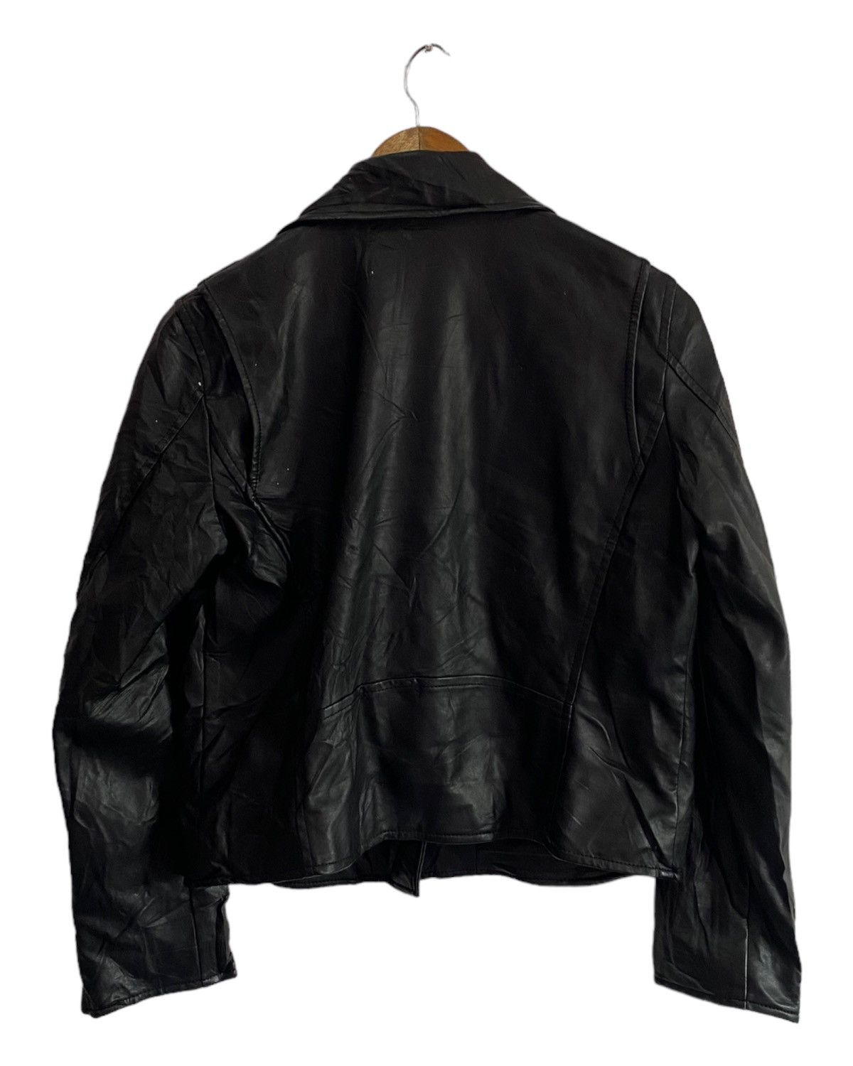 Uniqlo 🔥VINTAGE UNIQLO JAPAN DOUBLE COLLAR LEATHER JACKET PUNK Size US M / EU 48-50 / 2 - 5 Thumbnail