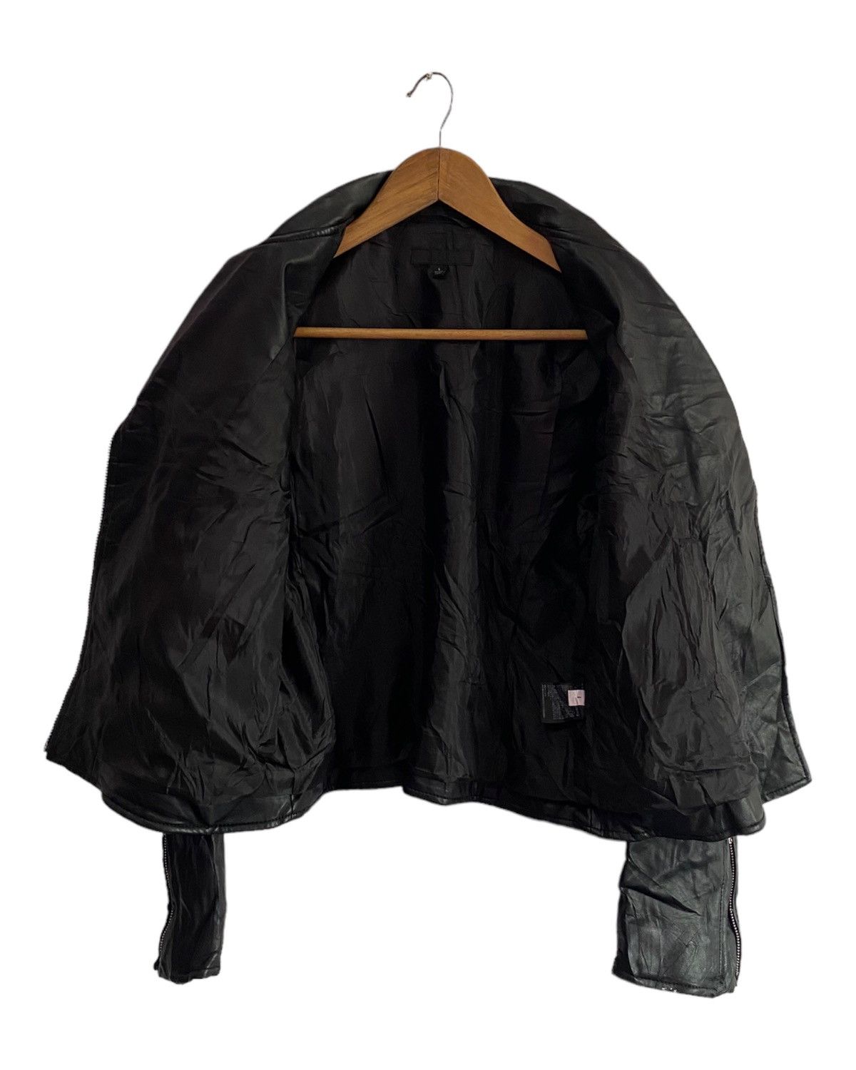Uniqlo 🔥VINTAGE UNIQLO JAPAN DOUBLE COLLAR LEATHER JACKET PUNK Size US M / EU 48-50 / 2 - 6 Thumbnail
