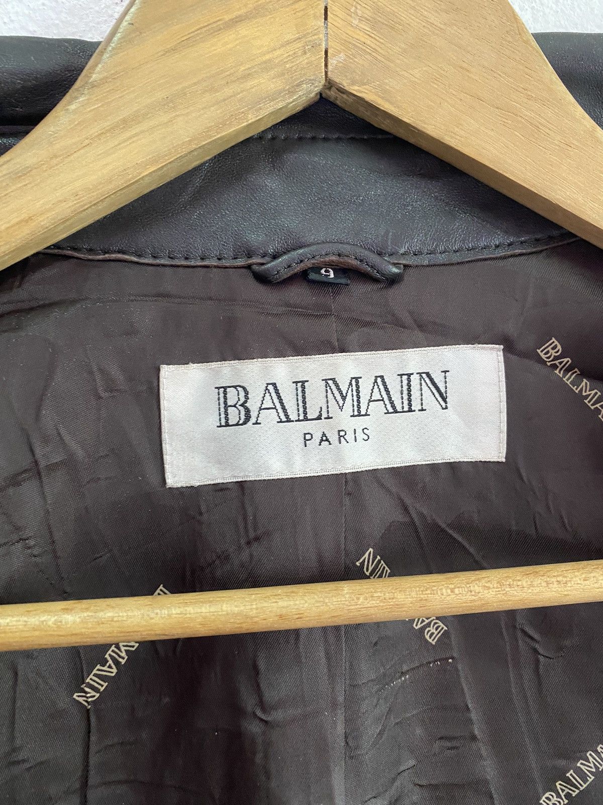 Balmain 🔥VINTAGE BALMAIN BUTTON UP LEATHER JACKET Size US S / EU 44-46 / 1 - 8 Thumbnail