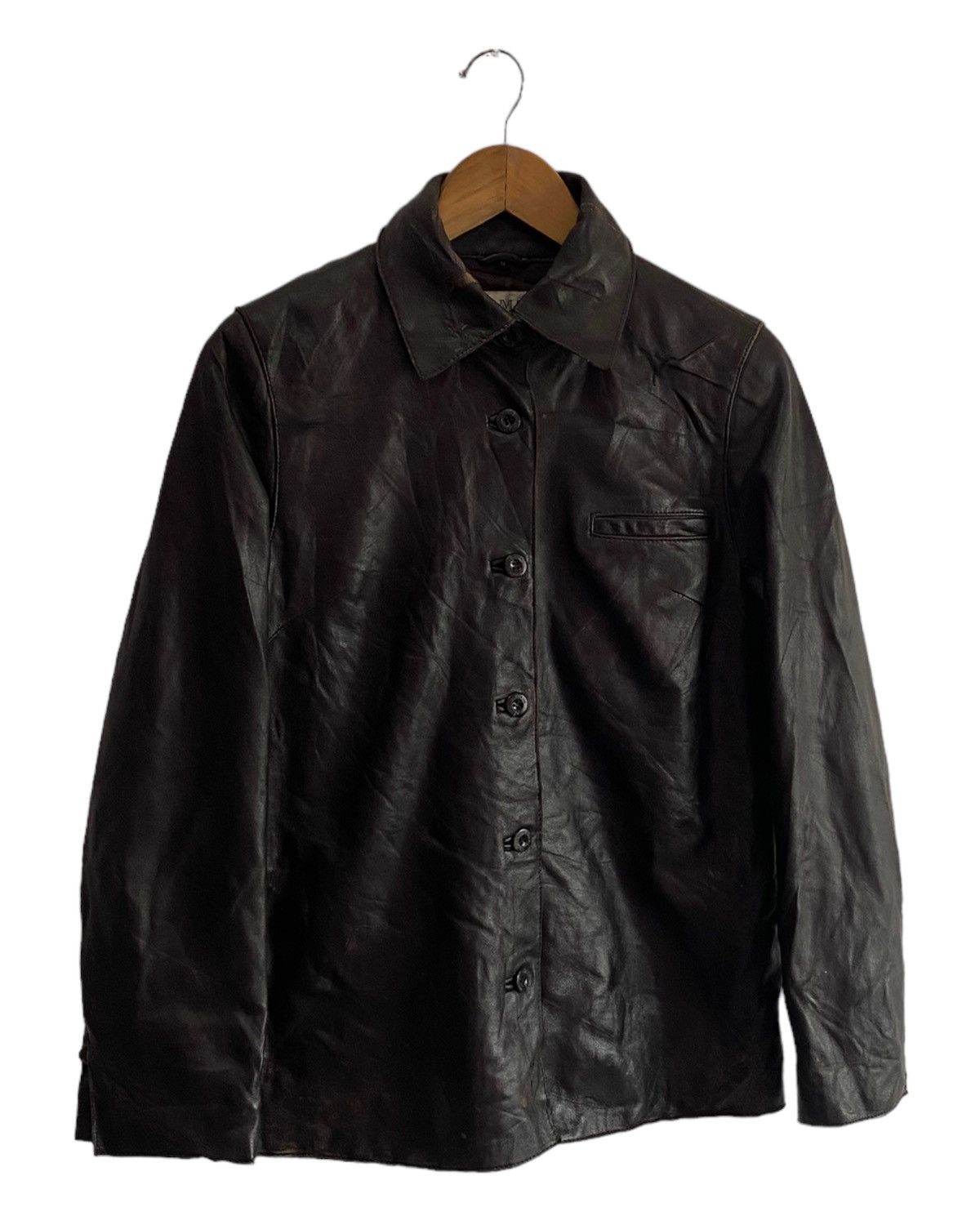Balmain 🔥VINTAGE BALMAIN BUTTON UP LEATHER JACKET Size US S / EU 44-46 / 1 - 2 Thumbnail