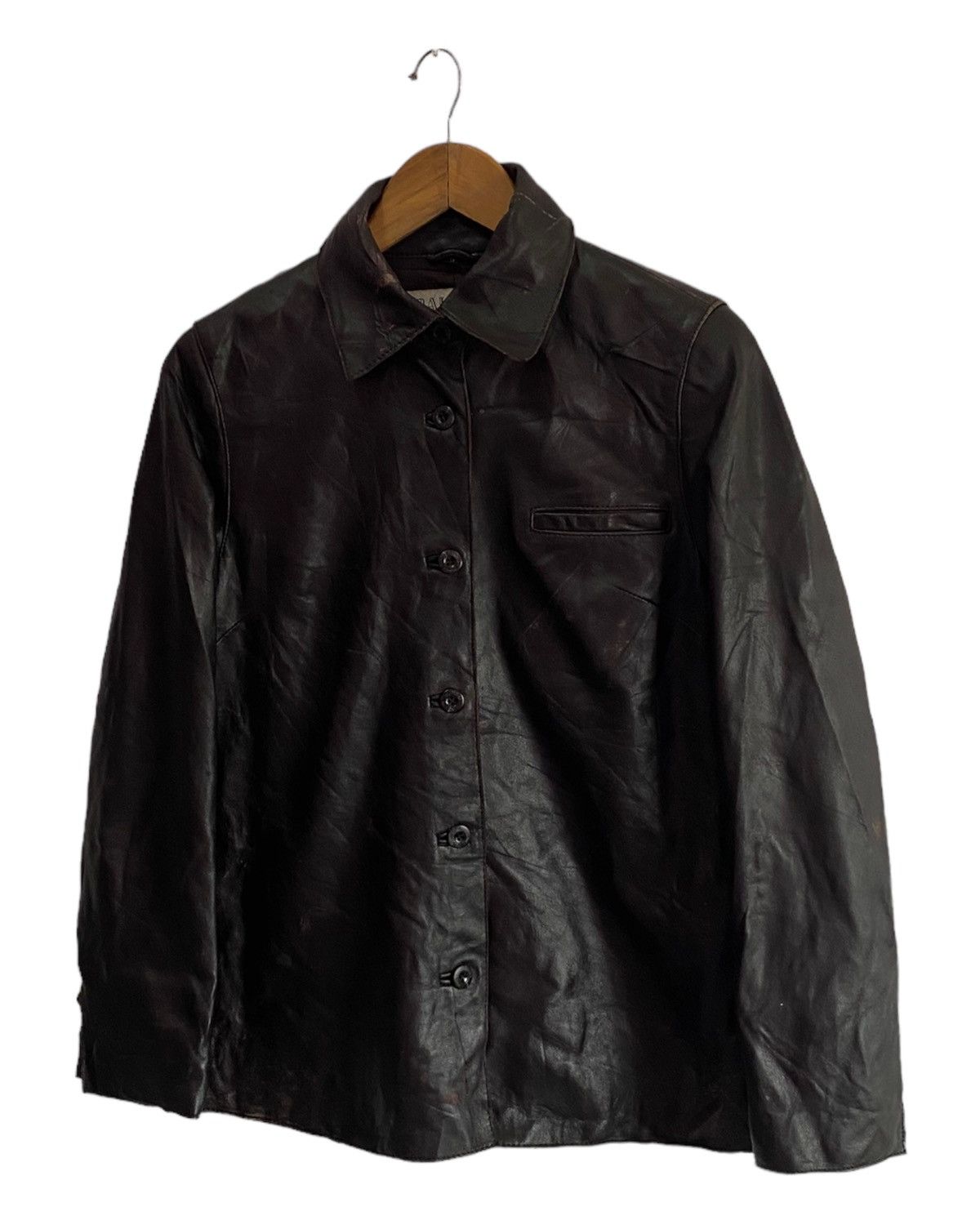 Balmain 🔥VINTAGE BALMAIN BUTTON UP LEATHER JACKET Size US S / EU 44-46 / 1 - 3 Thumbnail