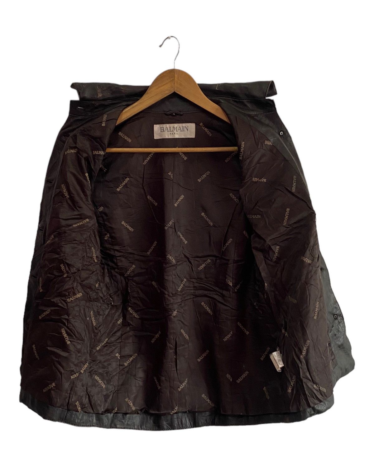 Balmain 🔥VINTAGE BALMAIN BUTTON UP LEATHER JACKET Size US S / EU 44-46 / 1 - 6 Thumbnail