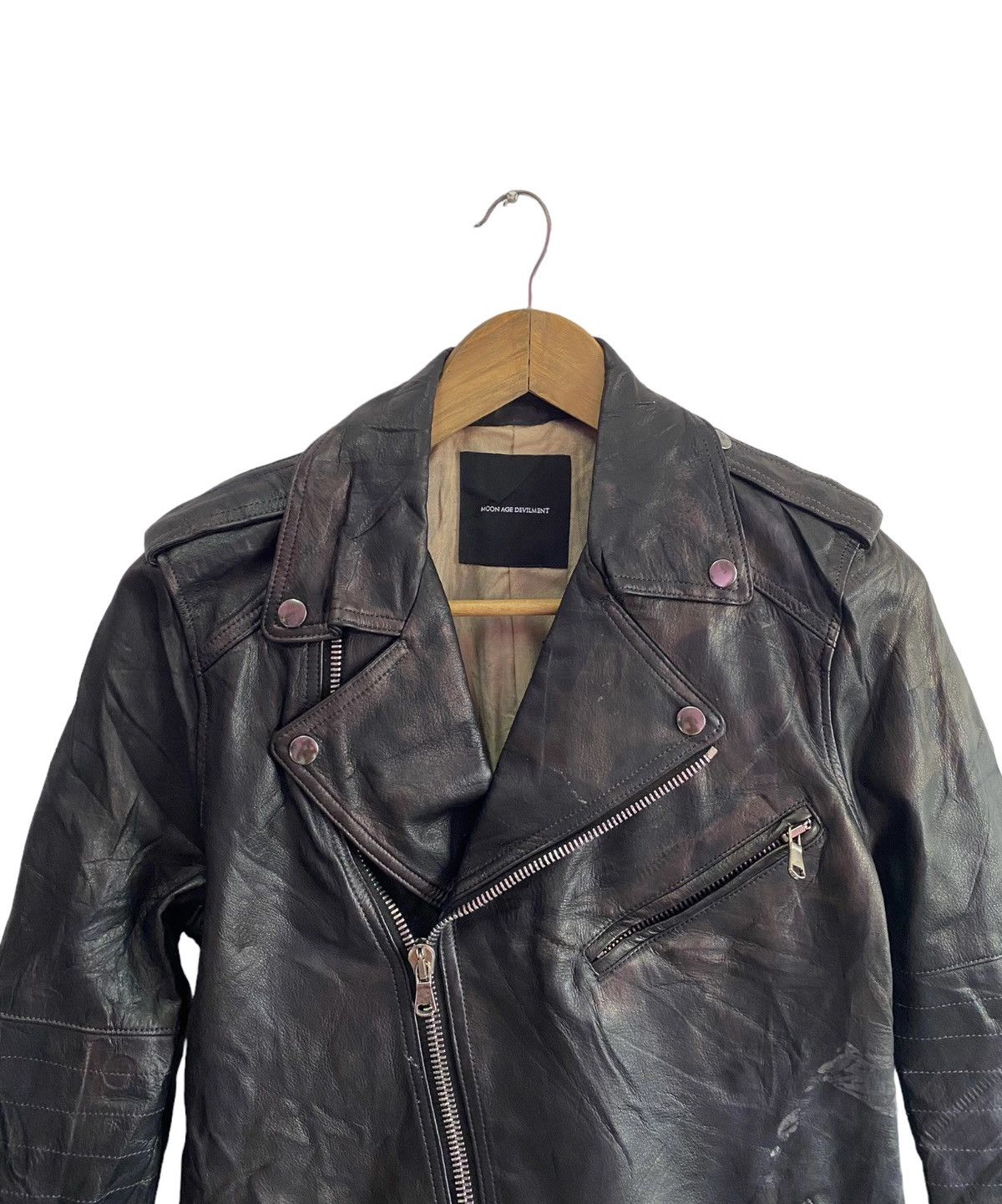 Kapital 🔥MOON AGE DEVILMENT DISTRESSED LEATHER JACKET PUNK Size US S / EU 44-46 / 1 - 2 Thumbnail
