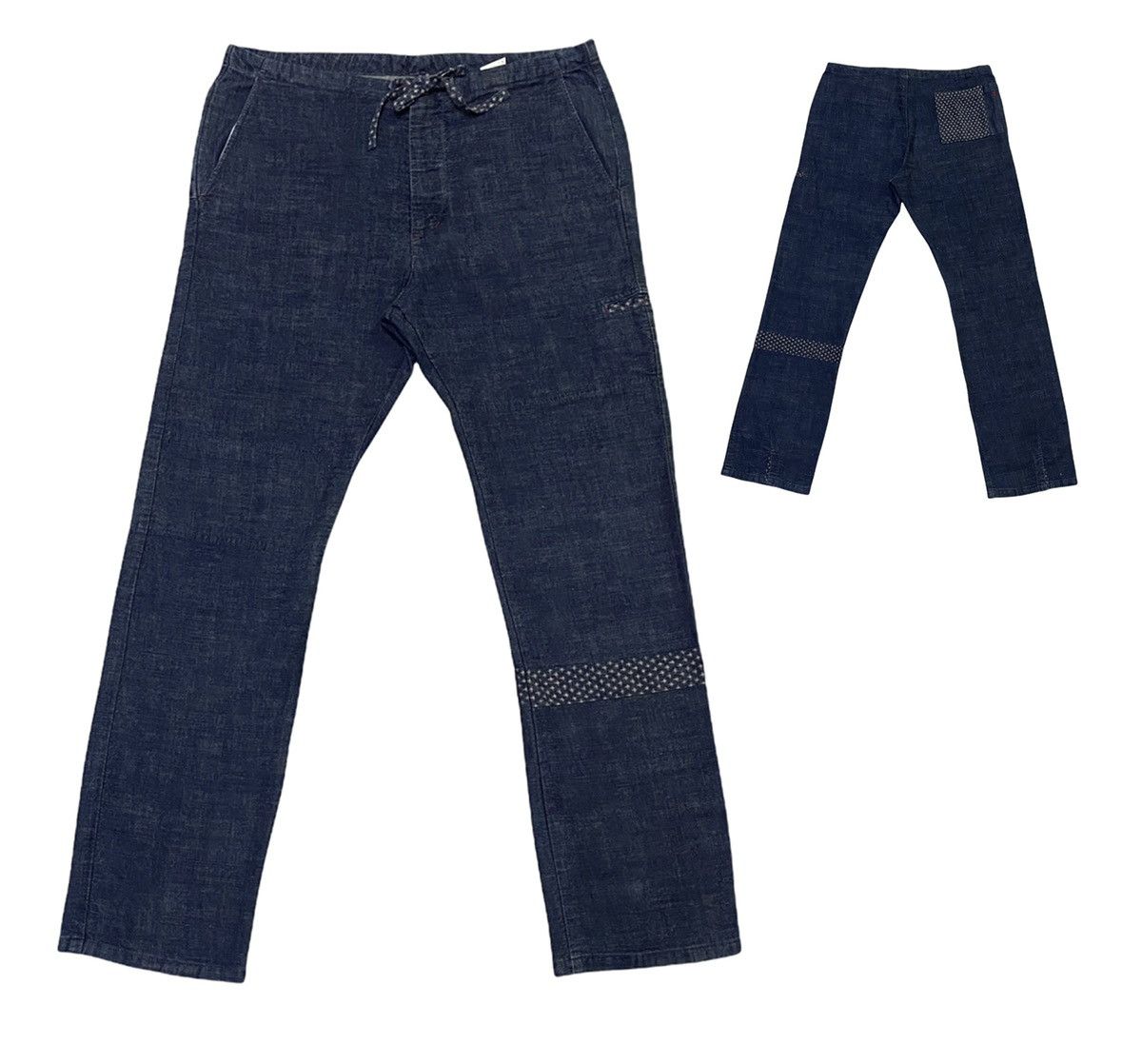 Eternal Eternal Elastic Waist Indigo Denim Pants Size US 35 - 1 Thumbnail