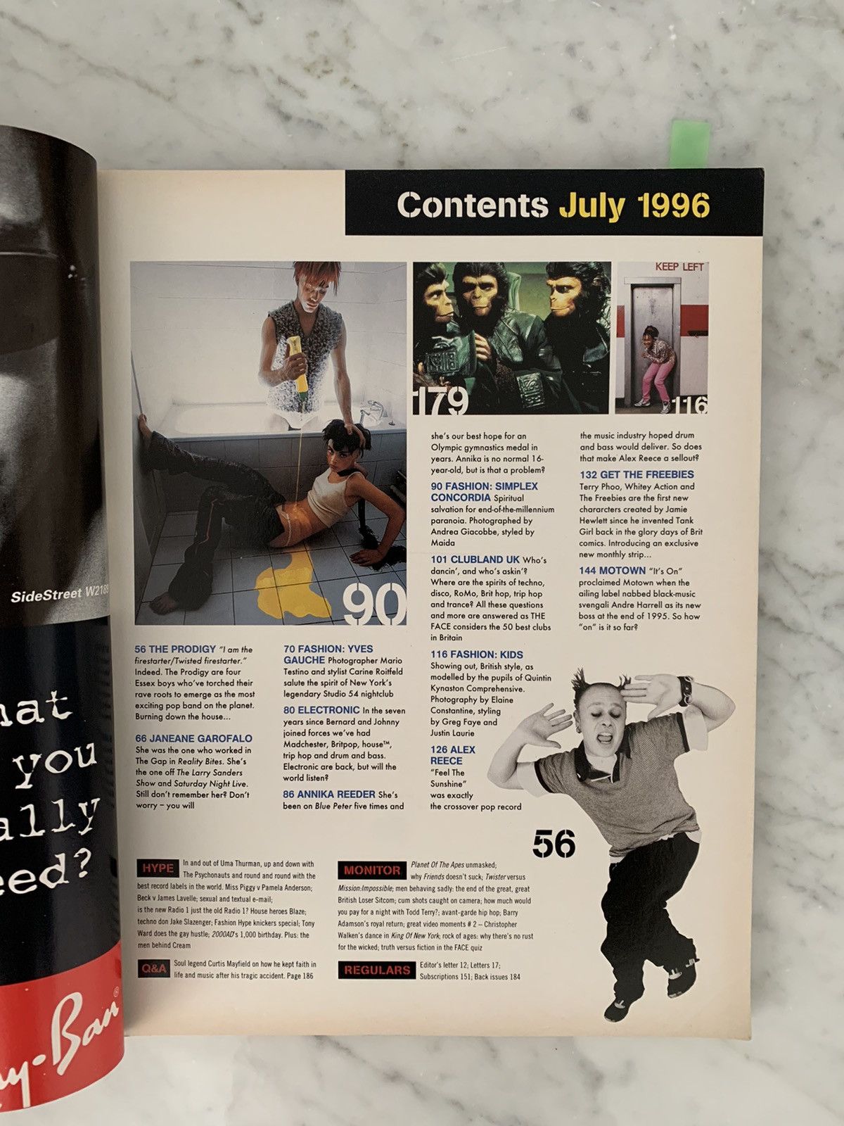 Vintage THE FACE MAGAZINE JULY 1996 / VOLUME 2 NUMBER 94 Size ONE SIZE - 2 Thumbnail