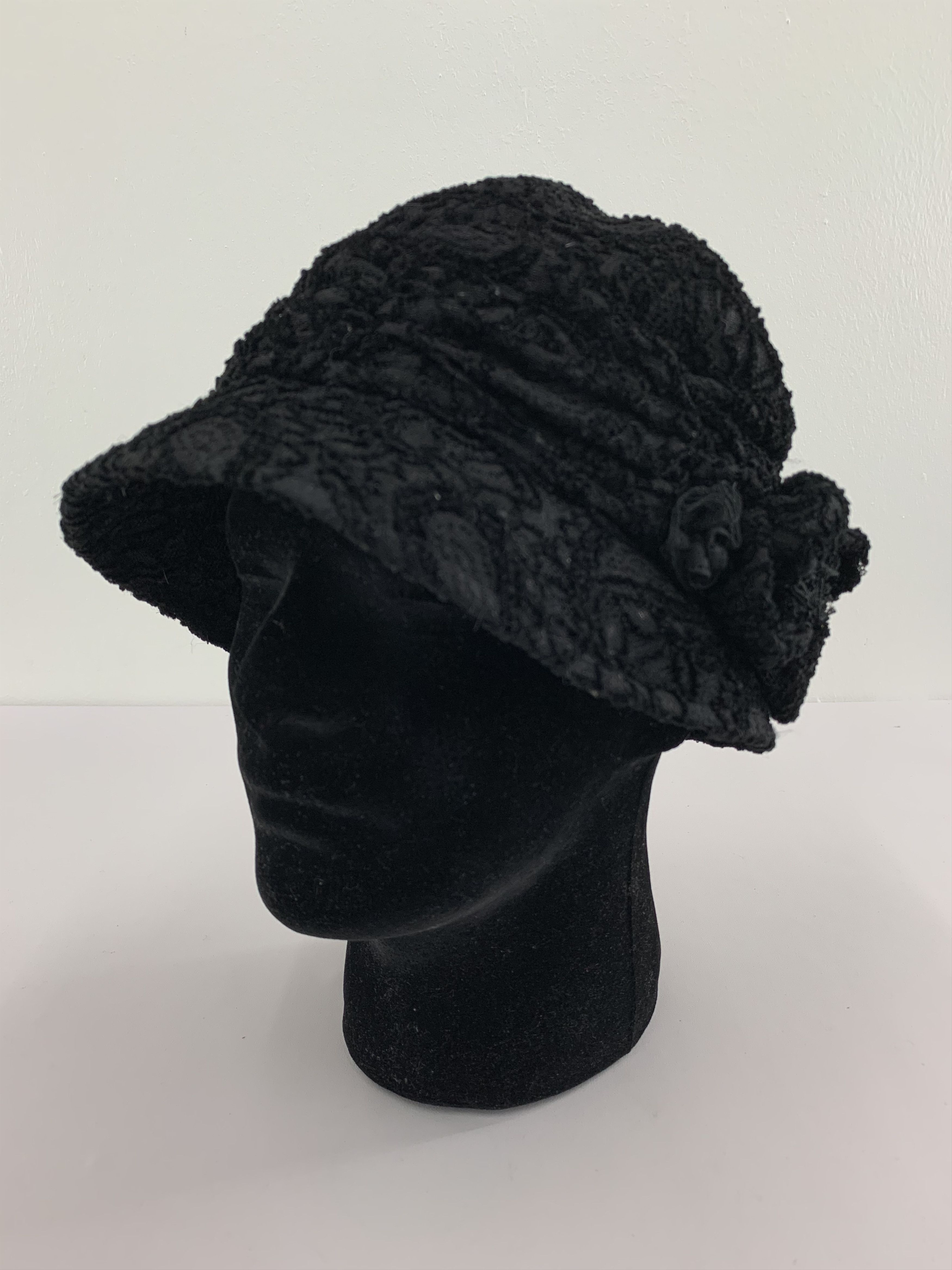 Japanese Brand Black Hat Flowers Design - S3006 Size ONE SIZE - 3 Thumbnail
