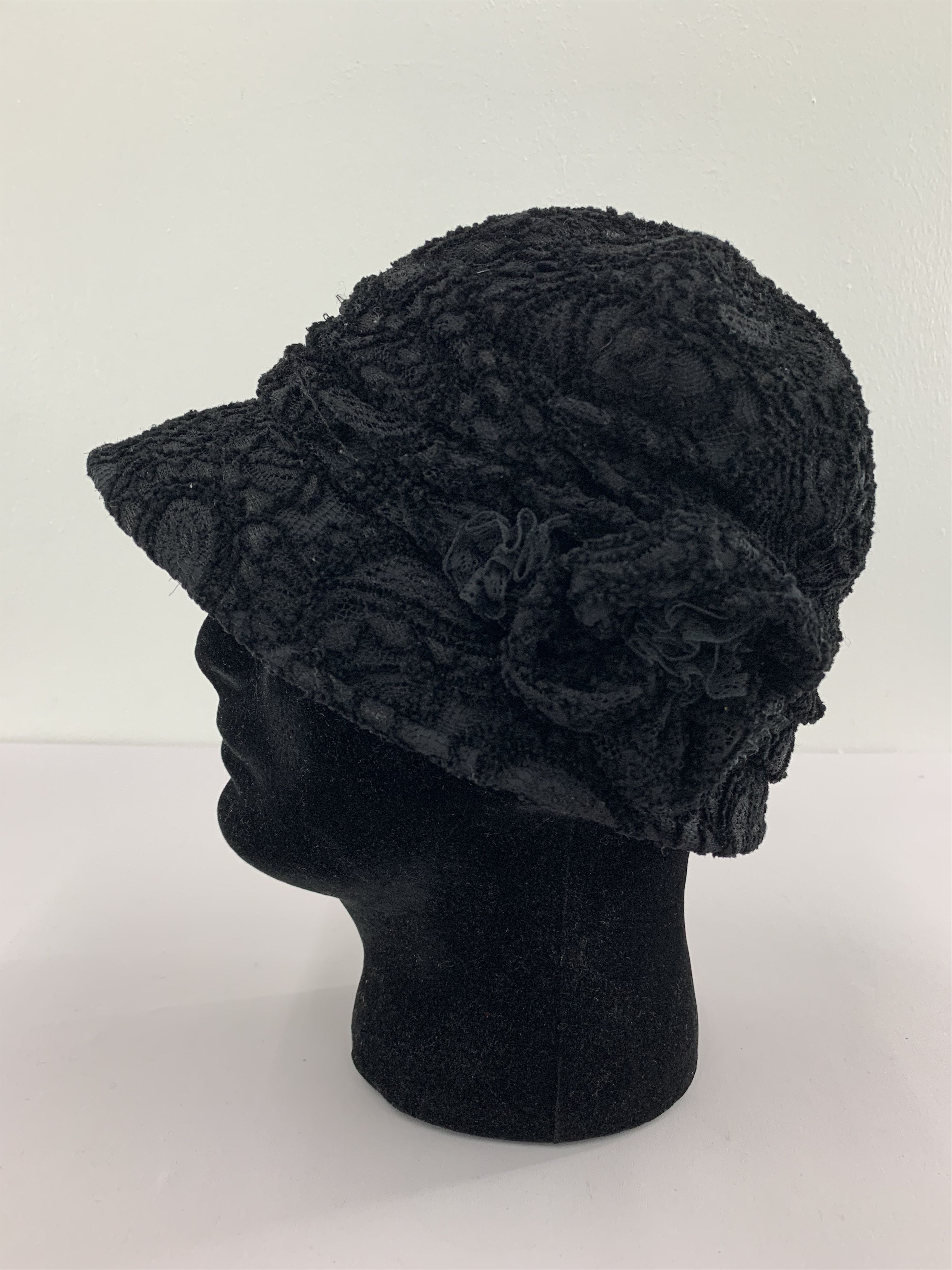 Japanese Brand Black Hat Flowers Design - S3006 Size ONE SIZE - 1 Thumbnail