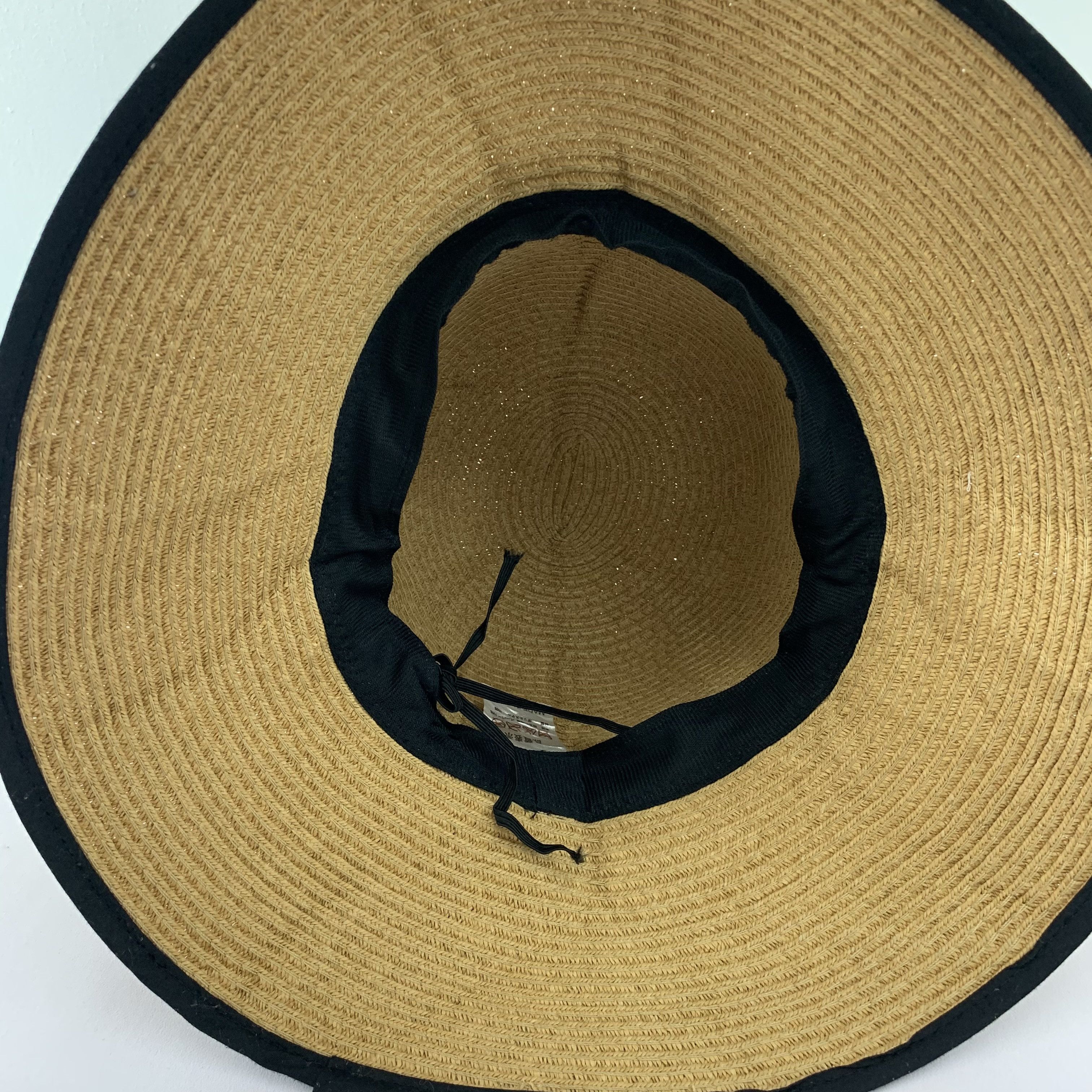 Vintage Ribbon Straw Hats Nice Design - S2007 Size ONE SIZE - 6 Thumbnail