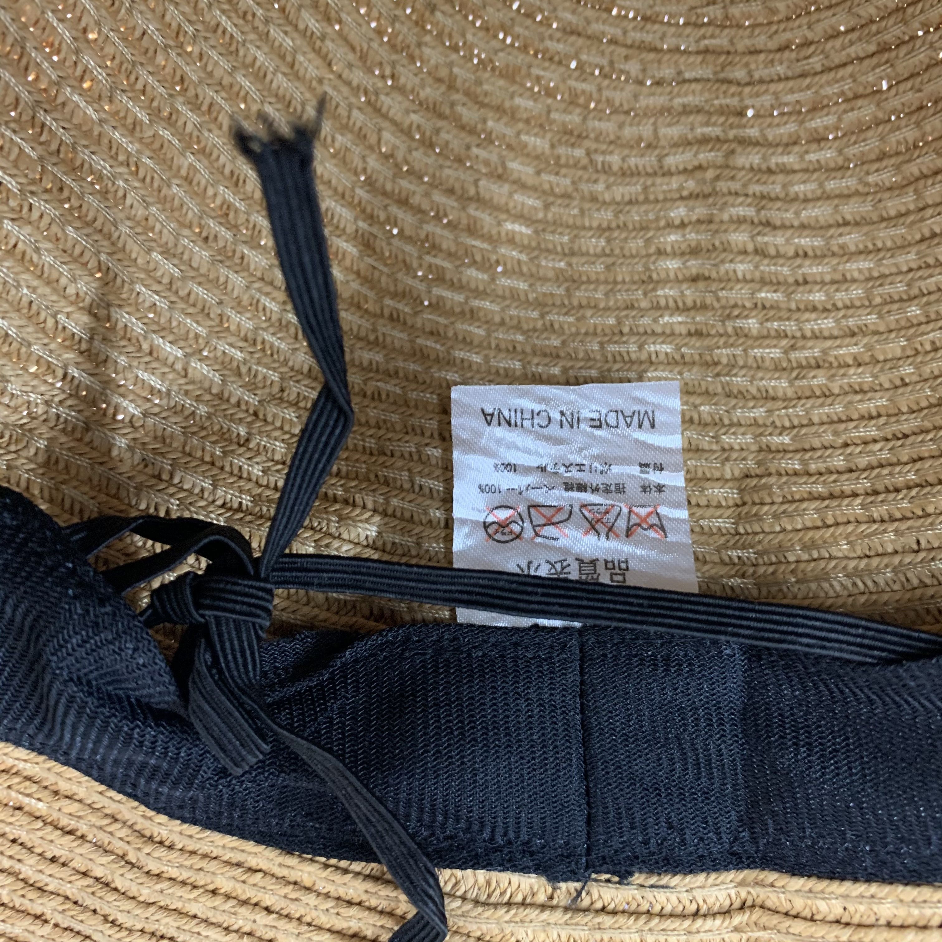 Vintage Ribbon Straw Hats Nice Design - S2007 Size ONE SIZE - 7 Thumbnail