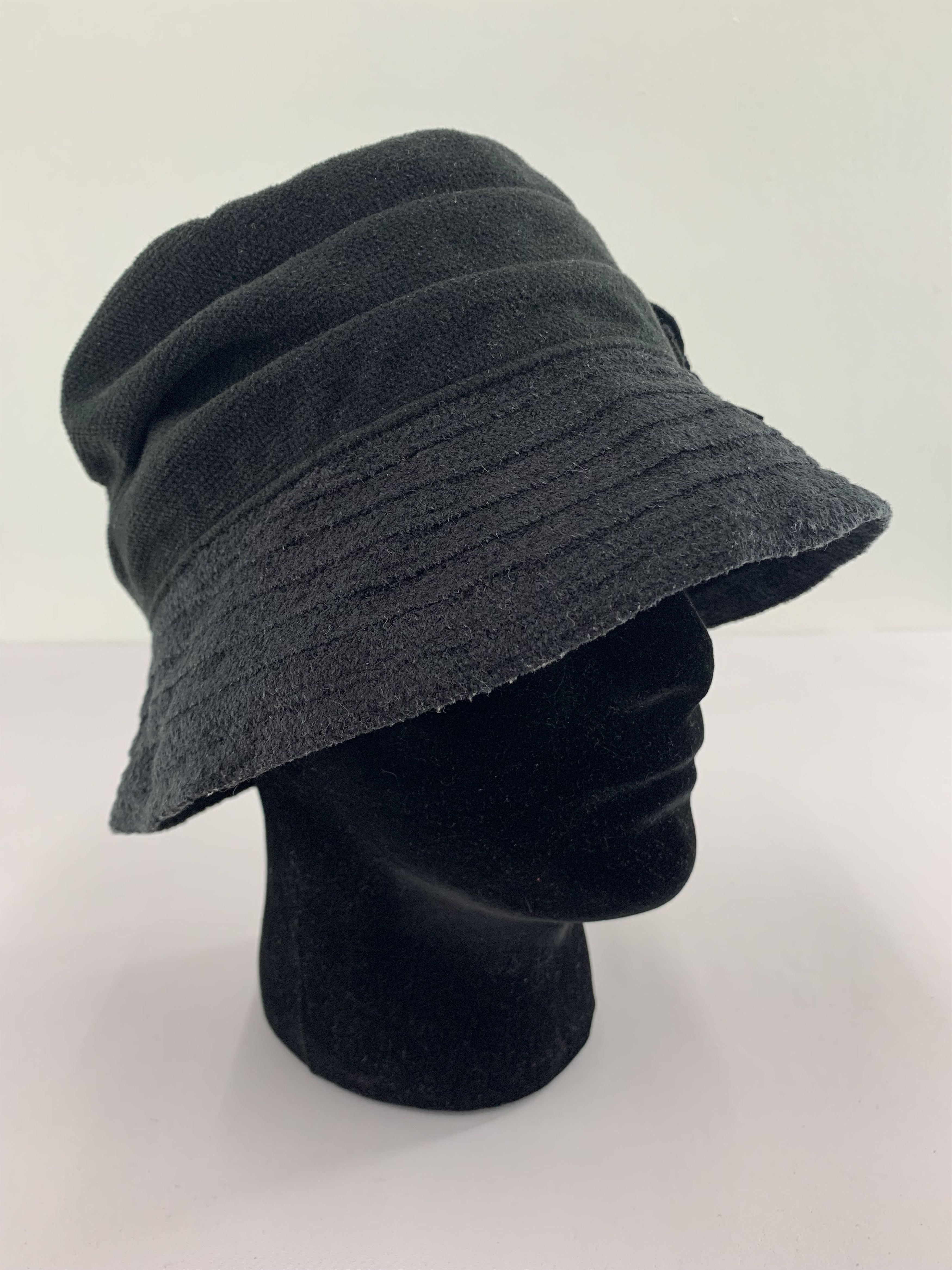 Japanese Brand Black Flowers Hat Cap - S3074 Size ONE SIZE - 4 Thumbnail
