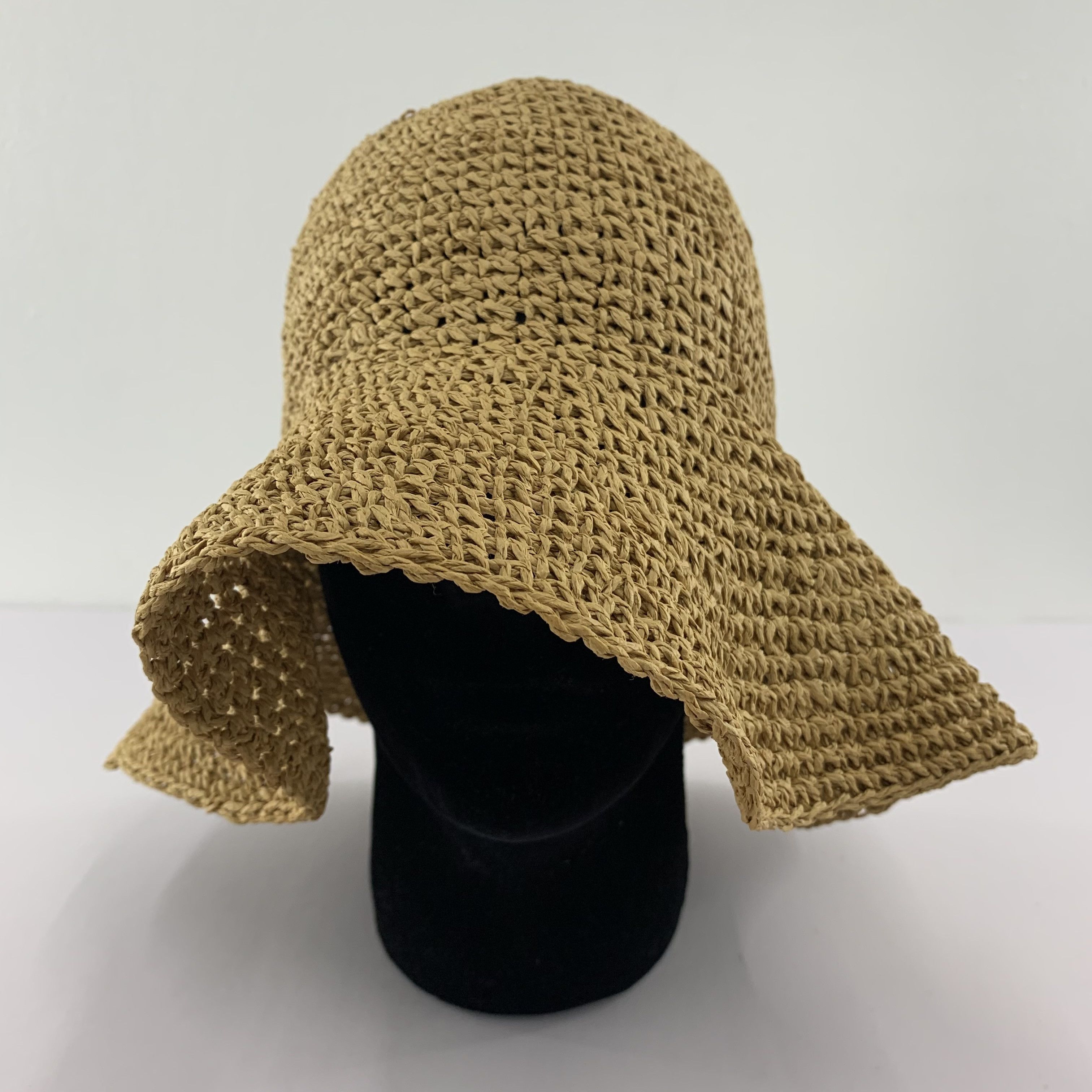 Japanese Brand Straw Bucket Hats Nice Design - S2043 Size ONE SIZE - 2 Thumbnail