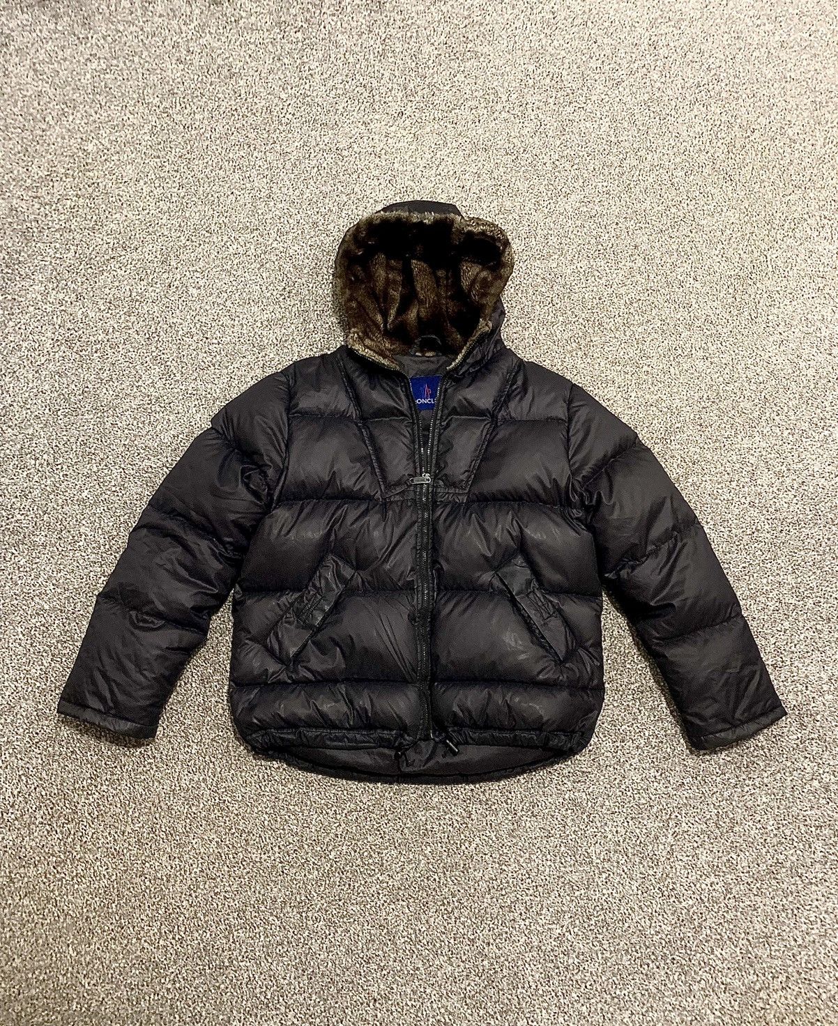 Moncler Black Grenoble Moncler Puffer Jacket Fur Hood Size US M / EU 48-50 / 2 - 1 Thumbnail
