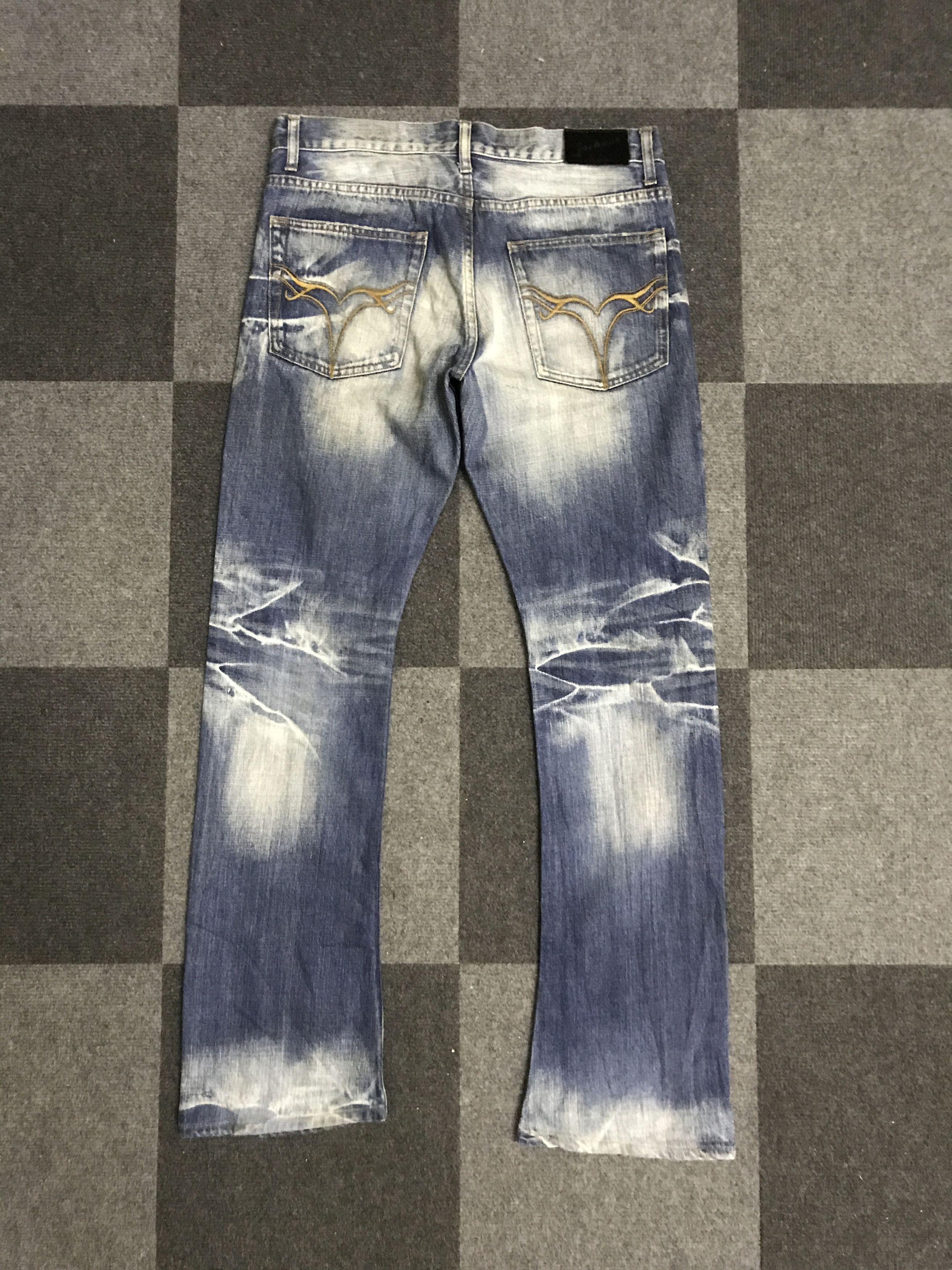 Japanese Brand Flare🔥D139 Statement Jeans Jackrose Rare Fades Flare Jeans Size US 32 / EU 48 - 14 Thumbnail