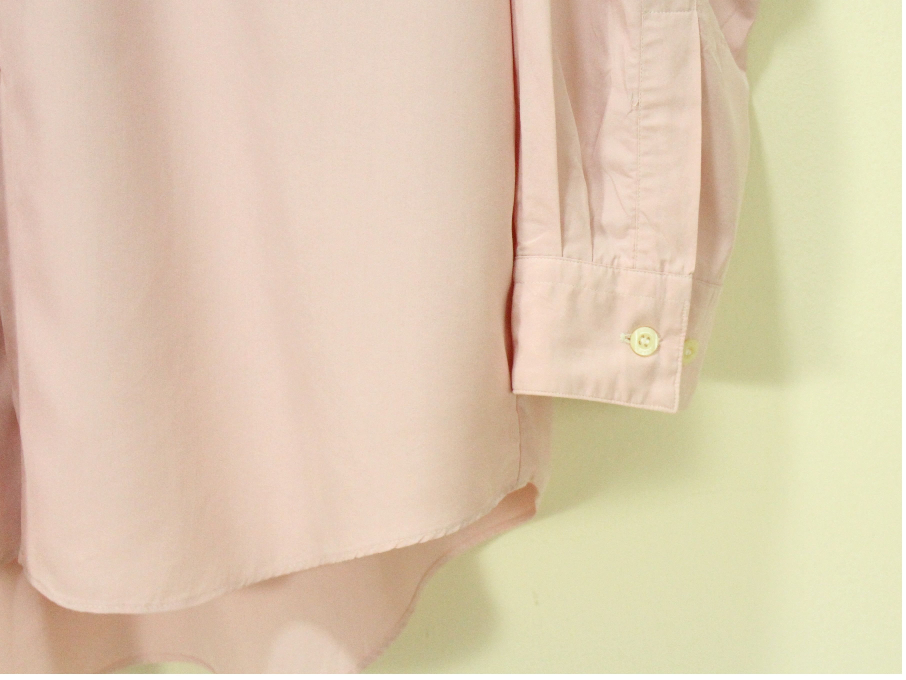 Hanae Mori Vintage HANAE MORI Shirt MONSIEUR Peach Polynosic Size US L / EU 52-54 / 3 - 3 Thumbnail
