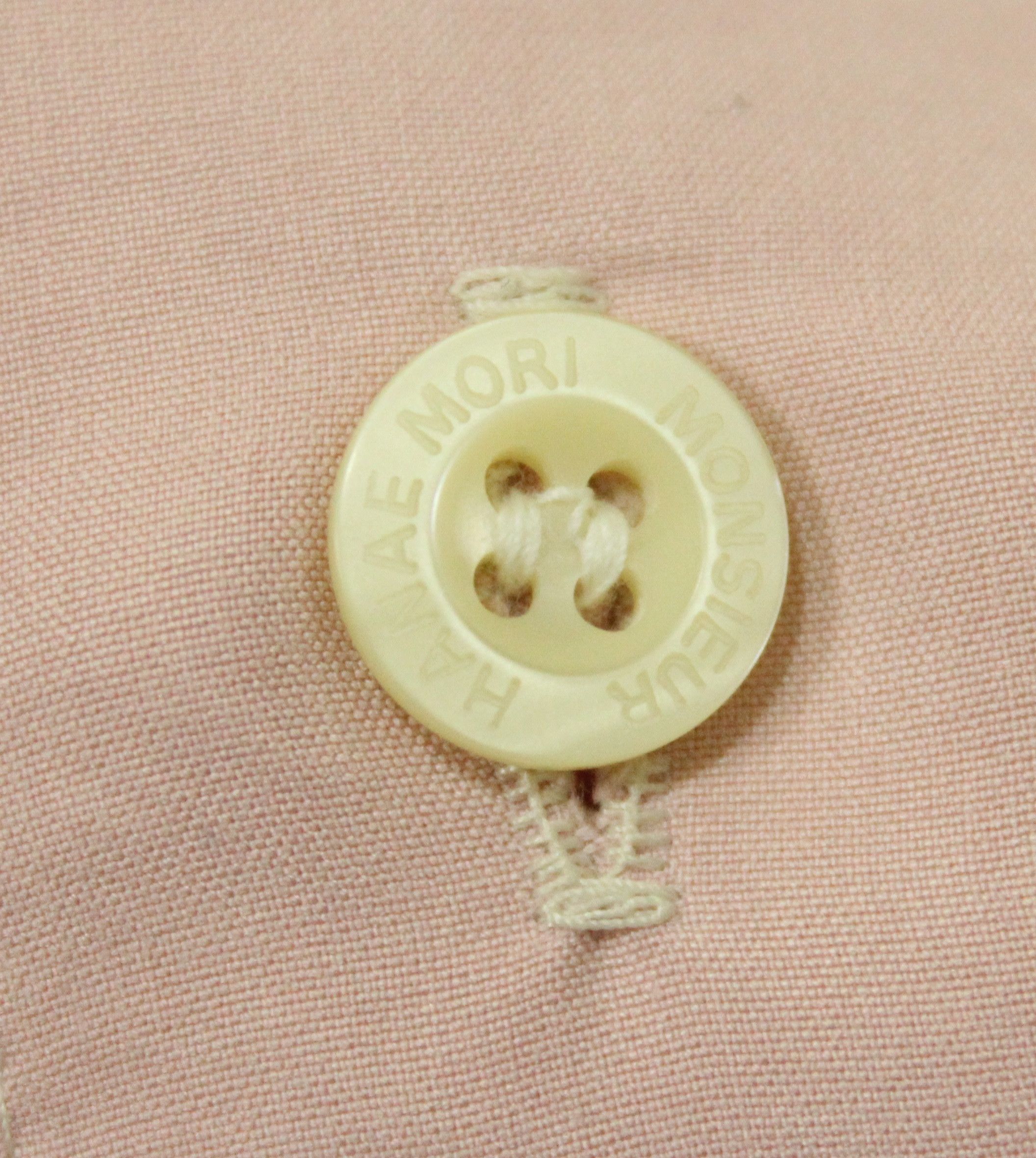 Hanae Mori Vintage HANAE MORI Shirt MONSIEUR Peach Polynosic Size US L / EU 52-54 / 3 - 7 Thumbnail