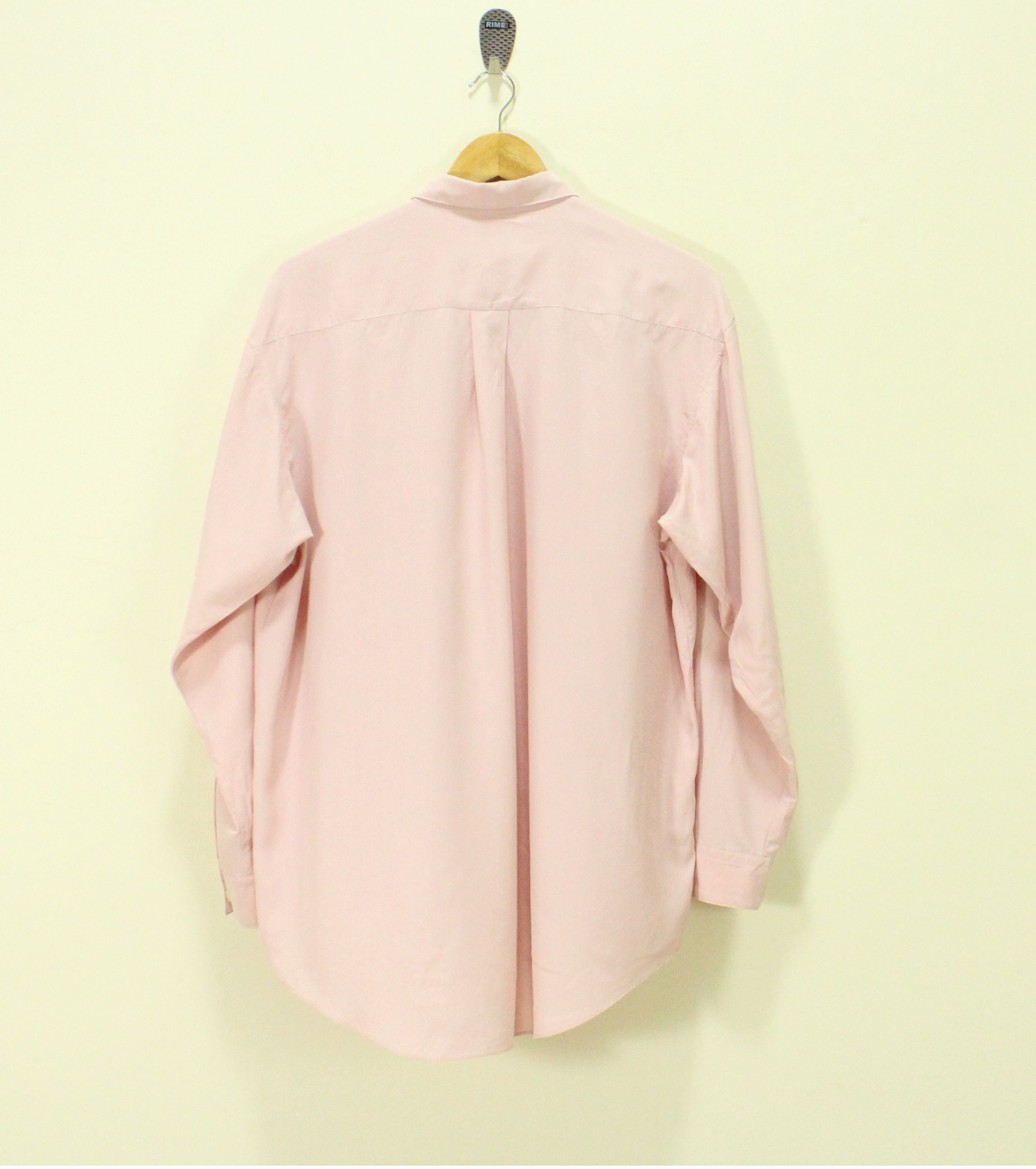 Hanae Mori Vintage HANAE MORI Shirt MONSIEUR Peach Polynosic Size US L / EU 52-54 / 3 - 5 Thumbnail