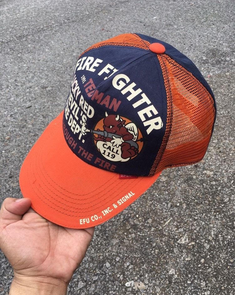 Japanese Brand × Tedman FLARED💥FIRE FIGHTER DEVIL TEDMAN X SIGNAL HAT CAP Size ONE SIZE - 2 Thumbnail
