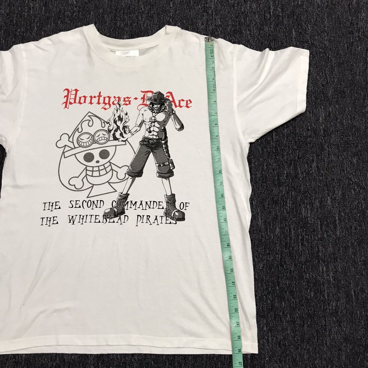 Anime Vintage Portgas D Ace The Whitebeard Pirates One Piece tees Size US M / EU 48-50 / 2 - 8 Thumbnail