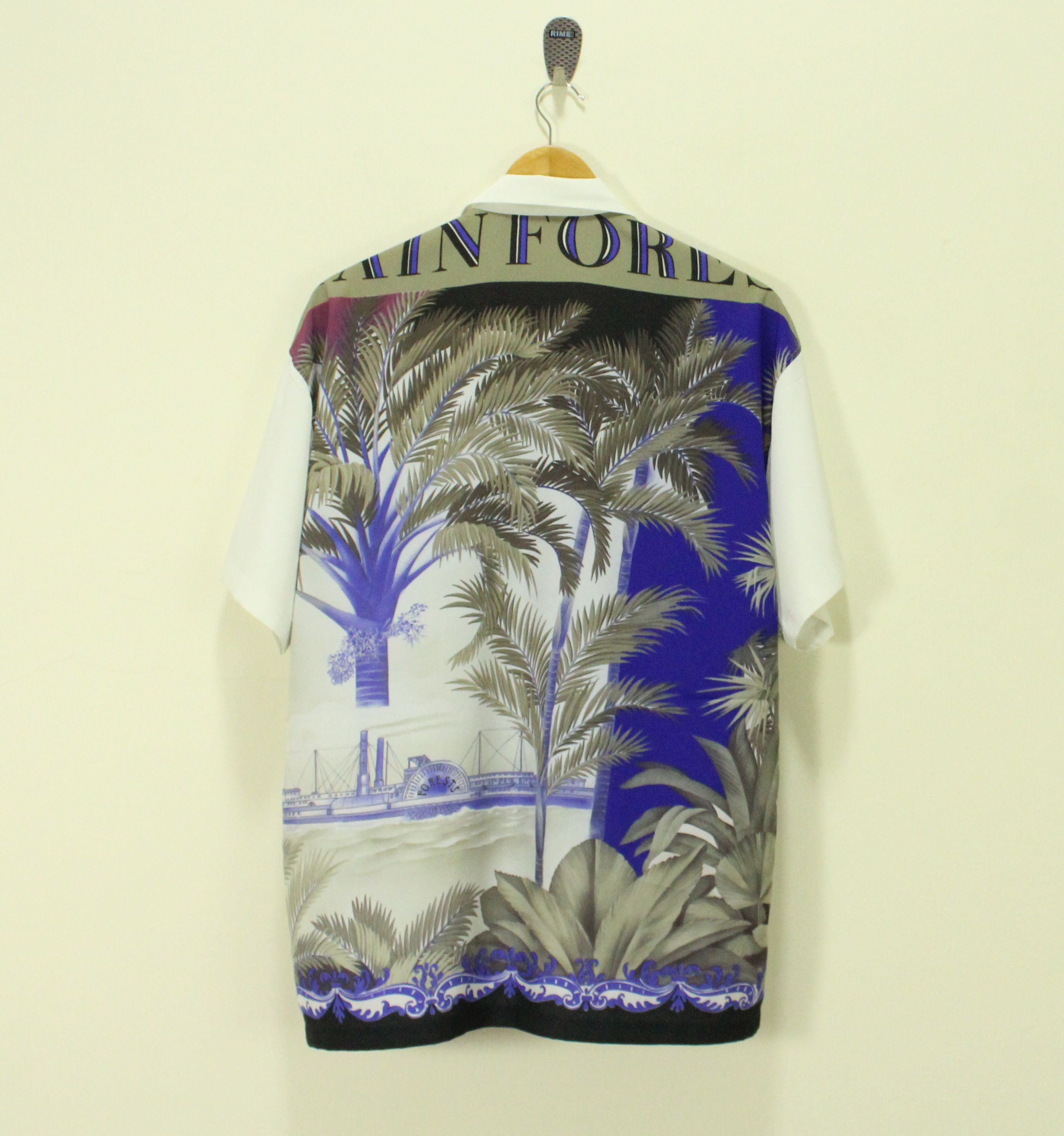Japanese Brand Vintage BEPPE SPADACINI SPORTS Shirt Rain Forest Polyester Size US L / EU 52-54 / 3 - 2 Thumbnail