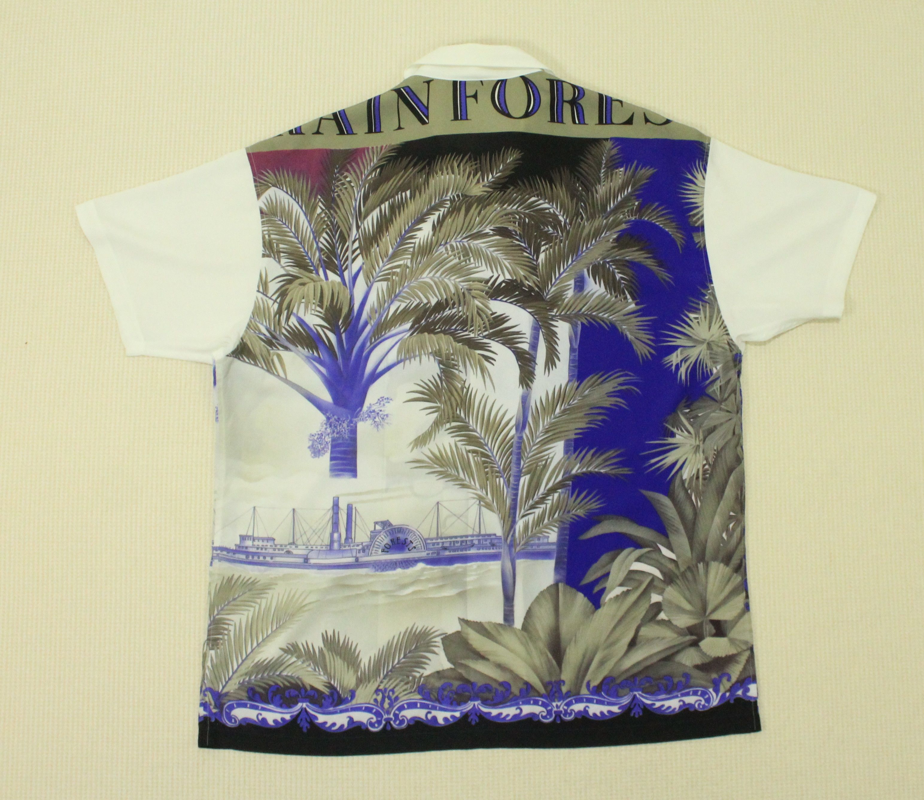 Japanese Brand Vintage BEPPE SPADACINI SPORTS Shirt Rain Forest Polyester Size US L / EU 52-54 / 3 - 8 Thumbnail