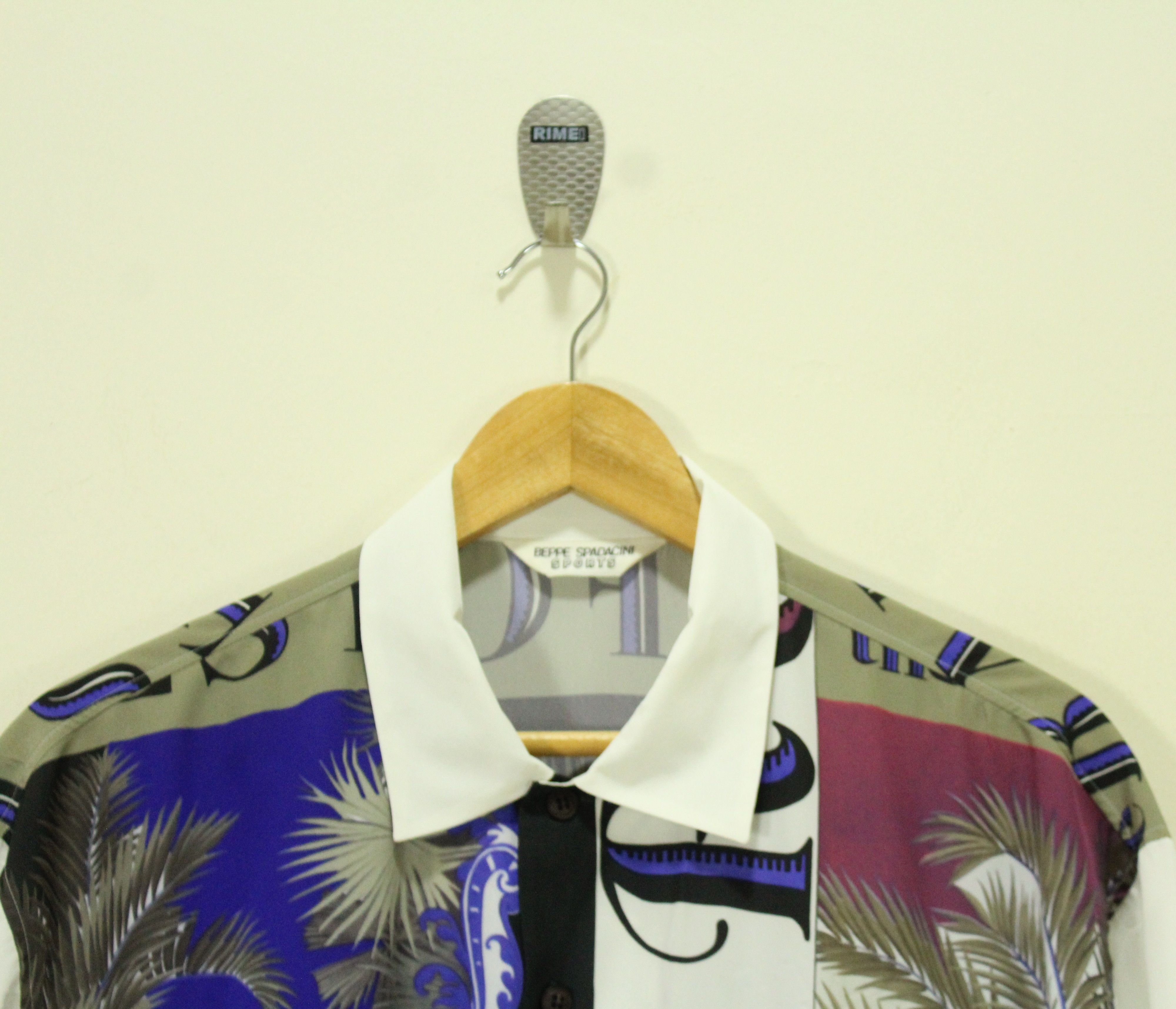 Japanese Brand Vintage BEPPE SPADACINI SPORTS Shirt Rain Forest Polyester Size US L / EU 52-54 / 3 - 3 Thumbnail
