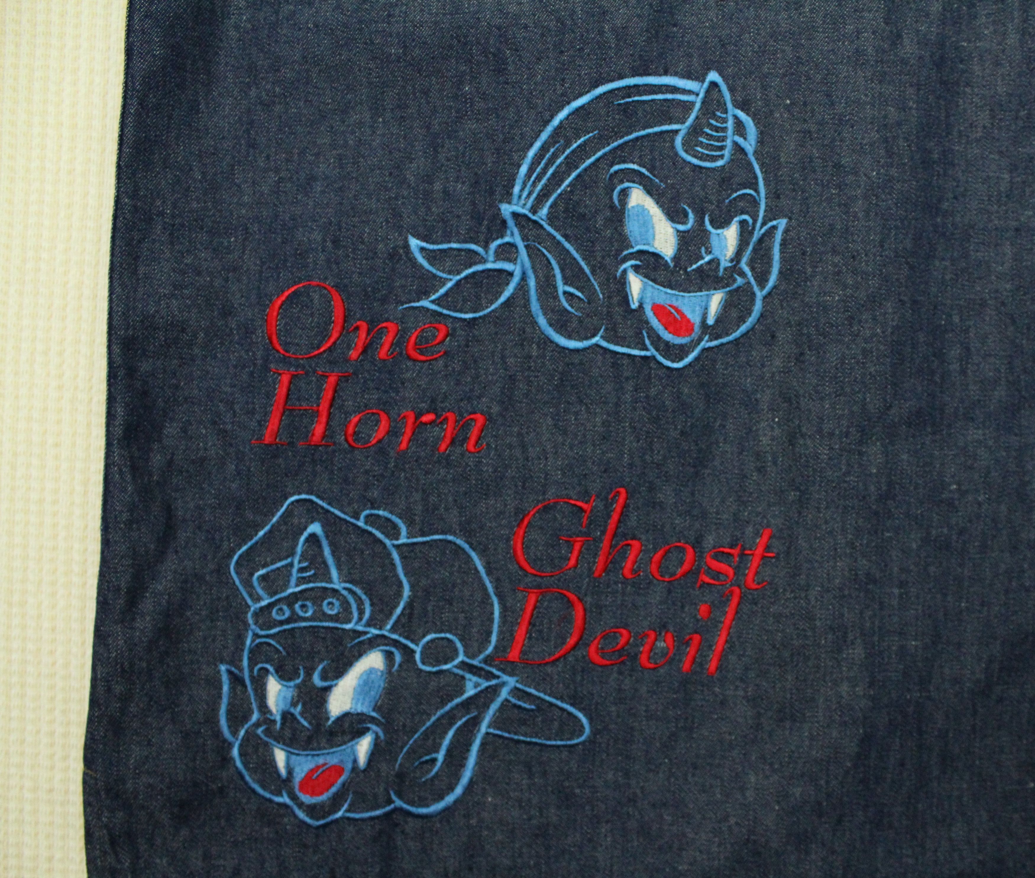 Japanese Brand O.H. GHOST DEVIL Shirt Denim Embroidered Evisu Style Size US M / EU 48-50 / 2 - 13 Thumbnail