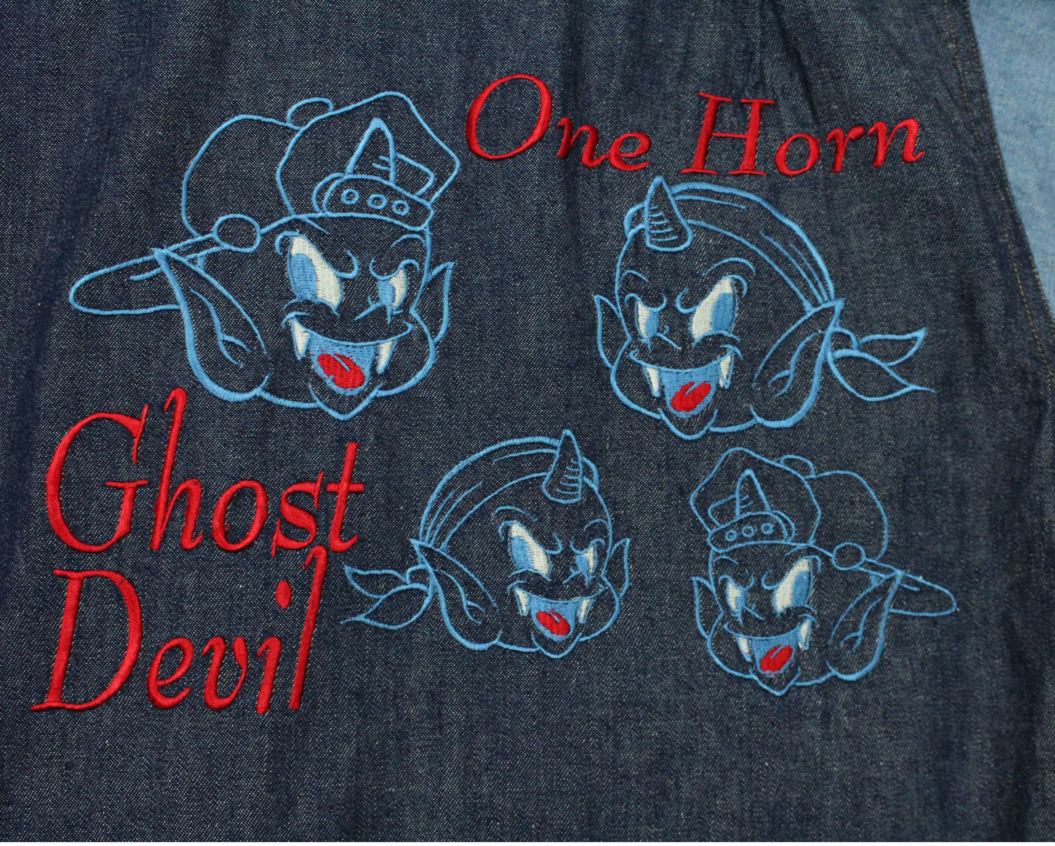 Japanese Brand O.H. GHOST DEVIL Shirt Denim Embroidered Evisu Style Size US M / EU 48-50 / 2 - 12 Thumbnail