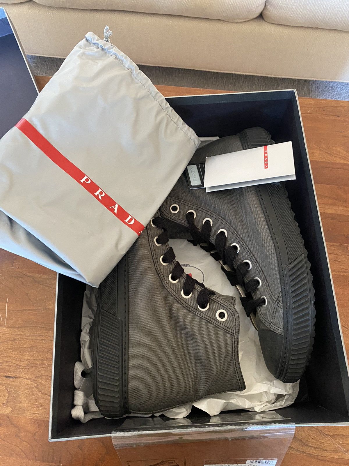Prada Logo High Top Sneakers Cup Chuck Converse 12 11 Footwear