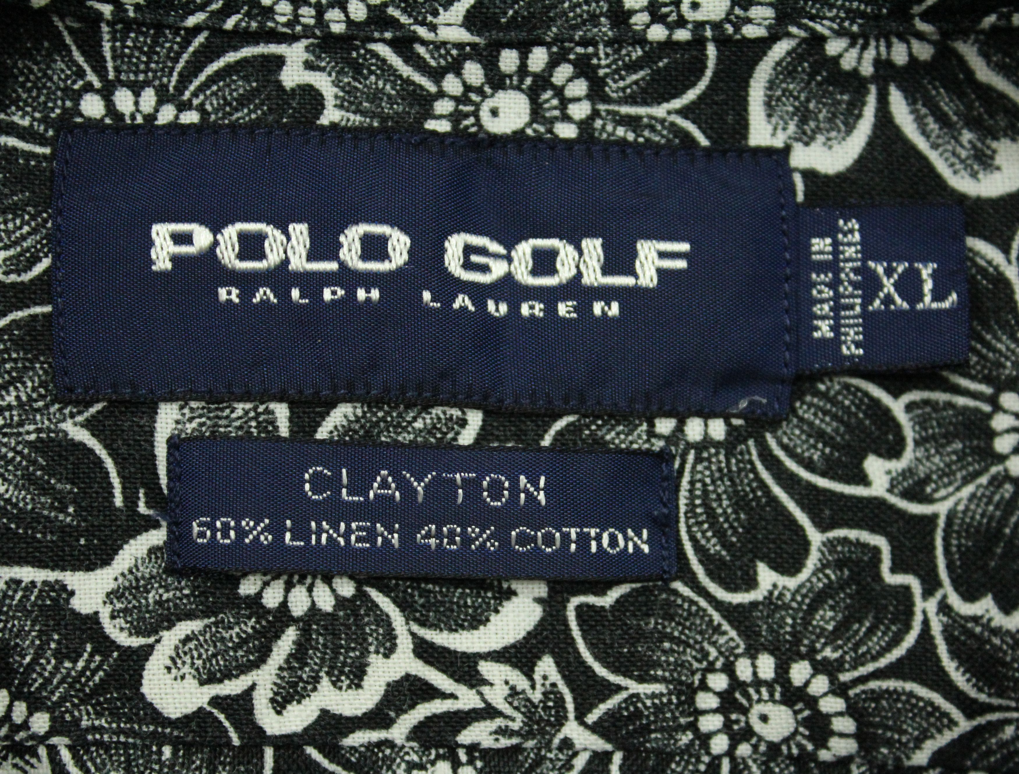 RALPH LAUREN Shirt Boxy POLO GOLF Flowers Motif
