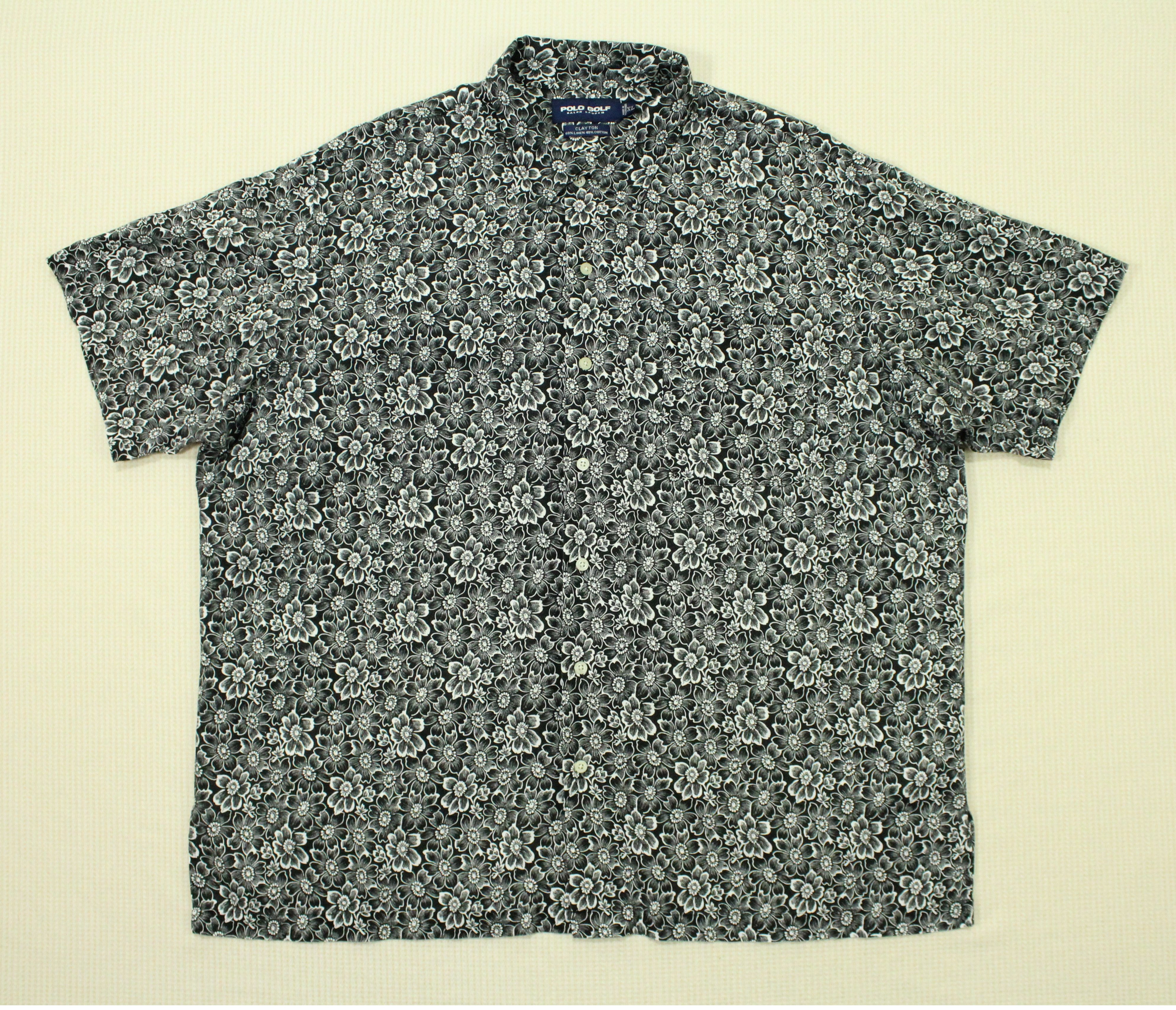 RALPH LAUREN Shirt Boxy POLO GOLF Flowers Motif