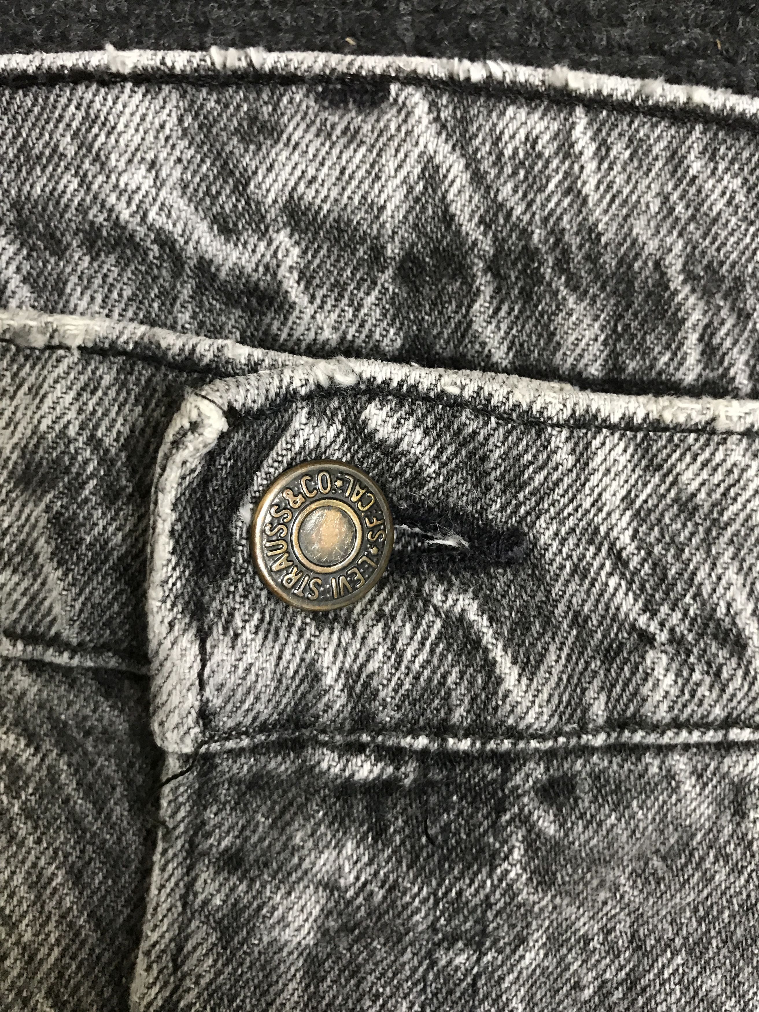 Levi's × Vintage VL174-Vintage Levis 505 Black Acid Wash Jeans Size US 34 / EU 50 - 5 Thumbnail