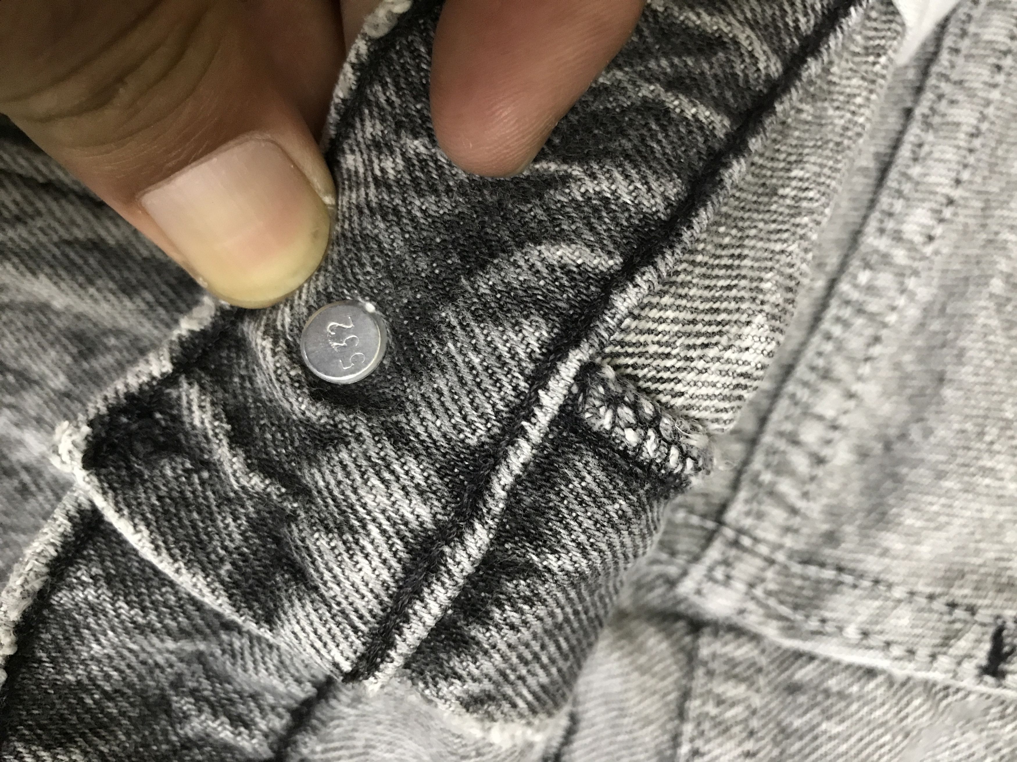 Levi's × Vintage VL174-Vintage Levis 505 Black Acid Wash Jeans Size US 34 / EU 50 - 6 Thumbnail