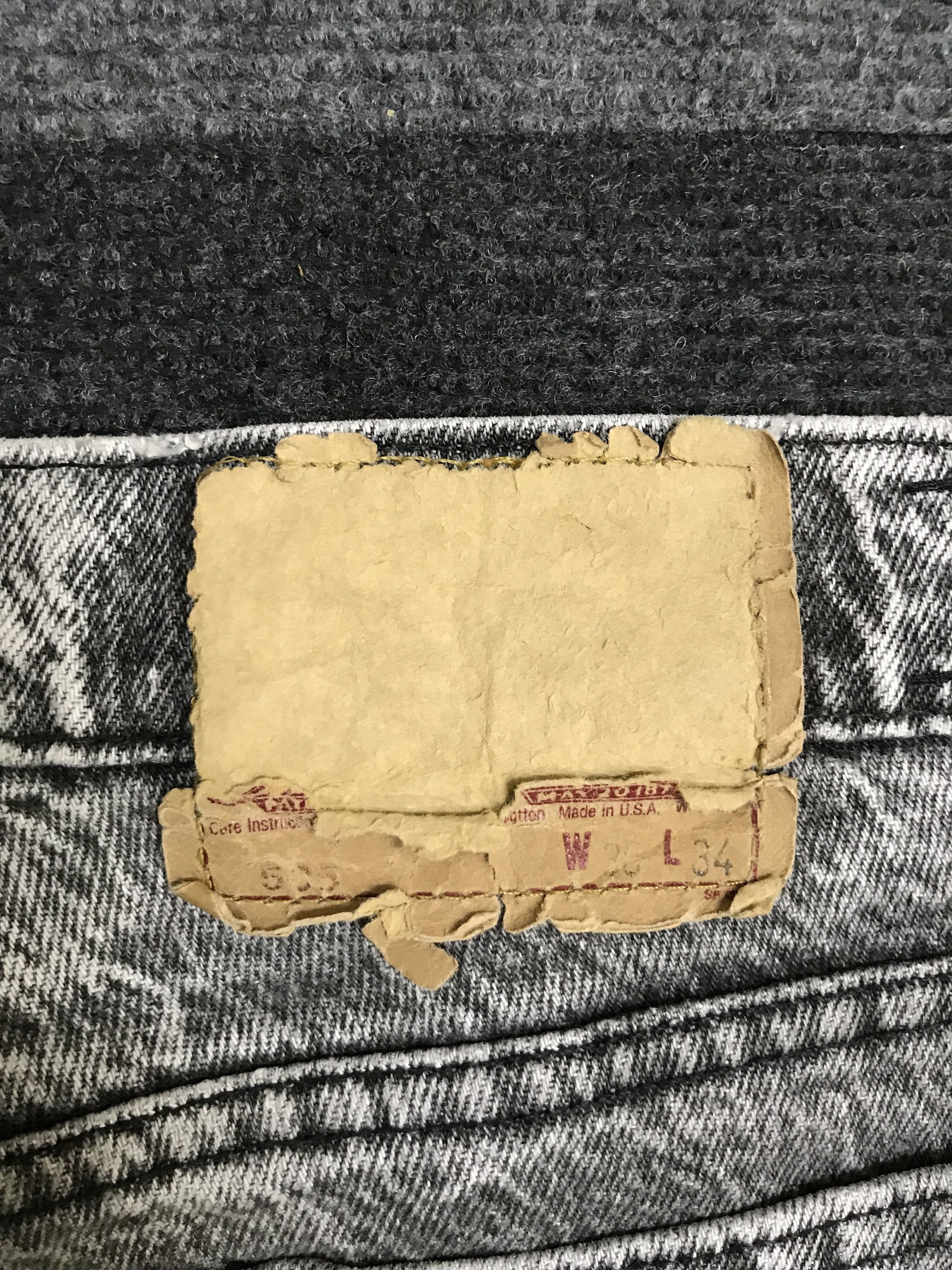 Levi's × Vintage VL174-Vintage Levis 505 Black Acid Wash Jeans Size US 34 / EU 50 - 12 Thumbnail