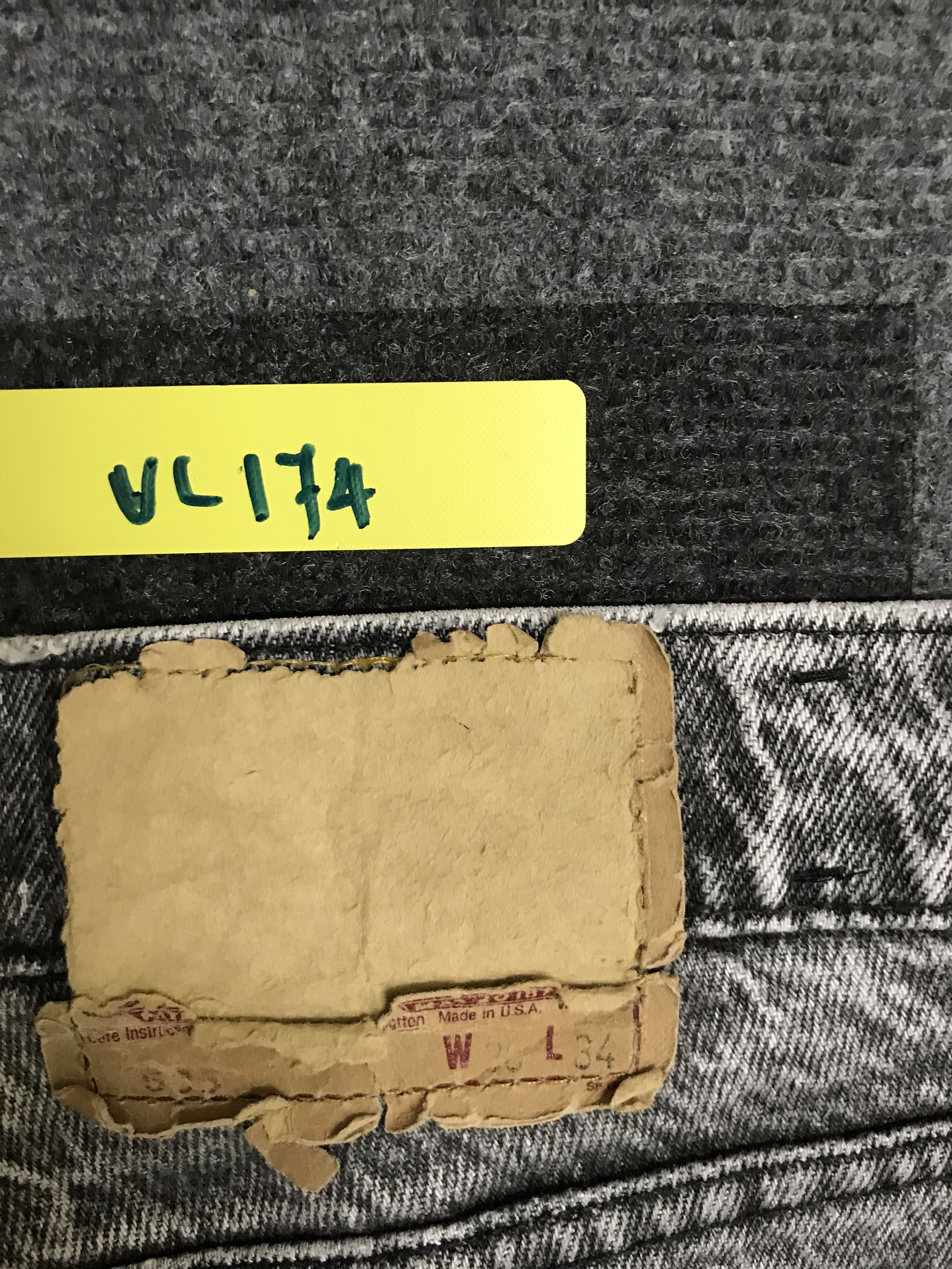 Levi's × Vintage VL174-Vintage Levis 505 Black Acid Wash Jeans Size US 34 / EU 50 - 13 Thumbnail