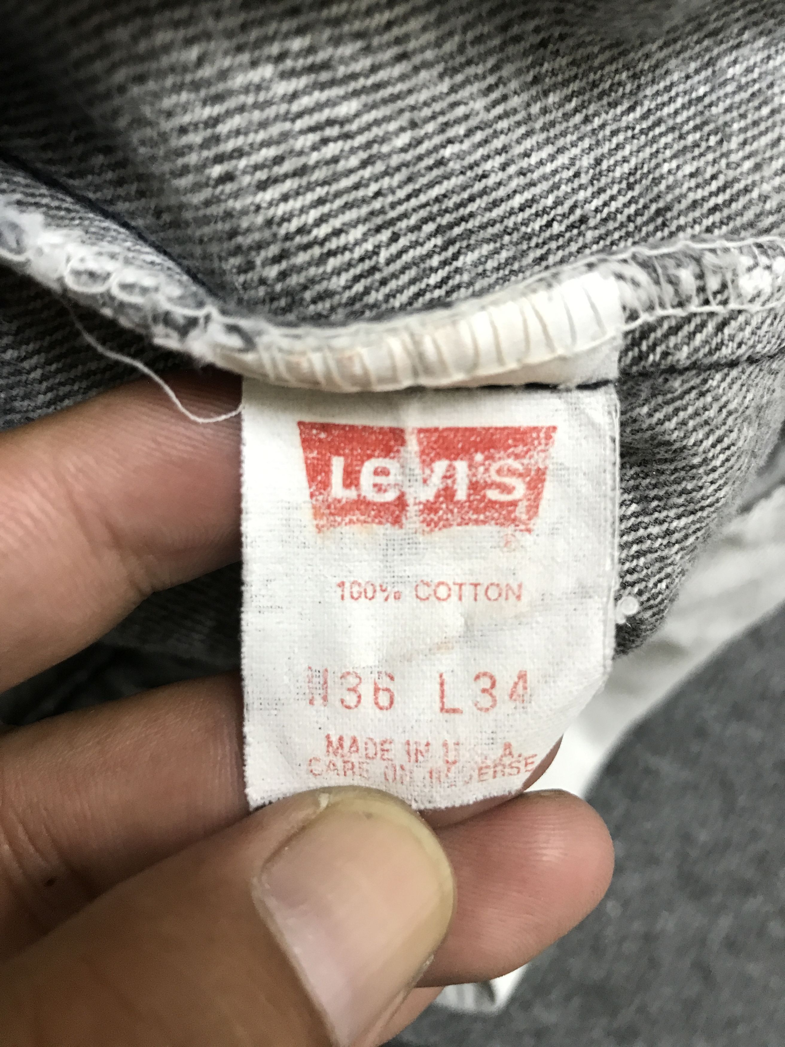 Levi's × Vintage VL174-Vintage Levis 505 Black Acid Wash Jeans Size US 34 / EU 50 - 14 Thumbnail