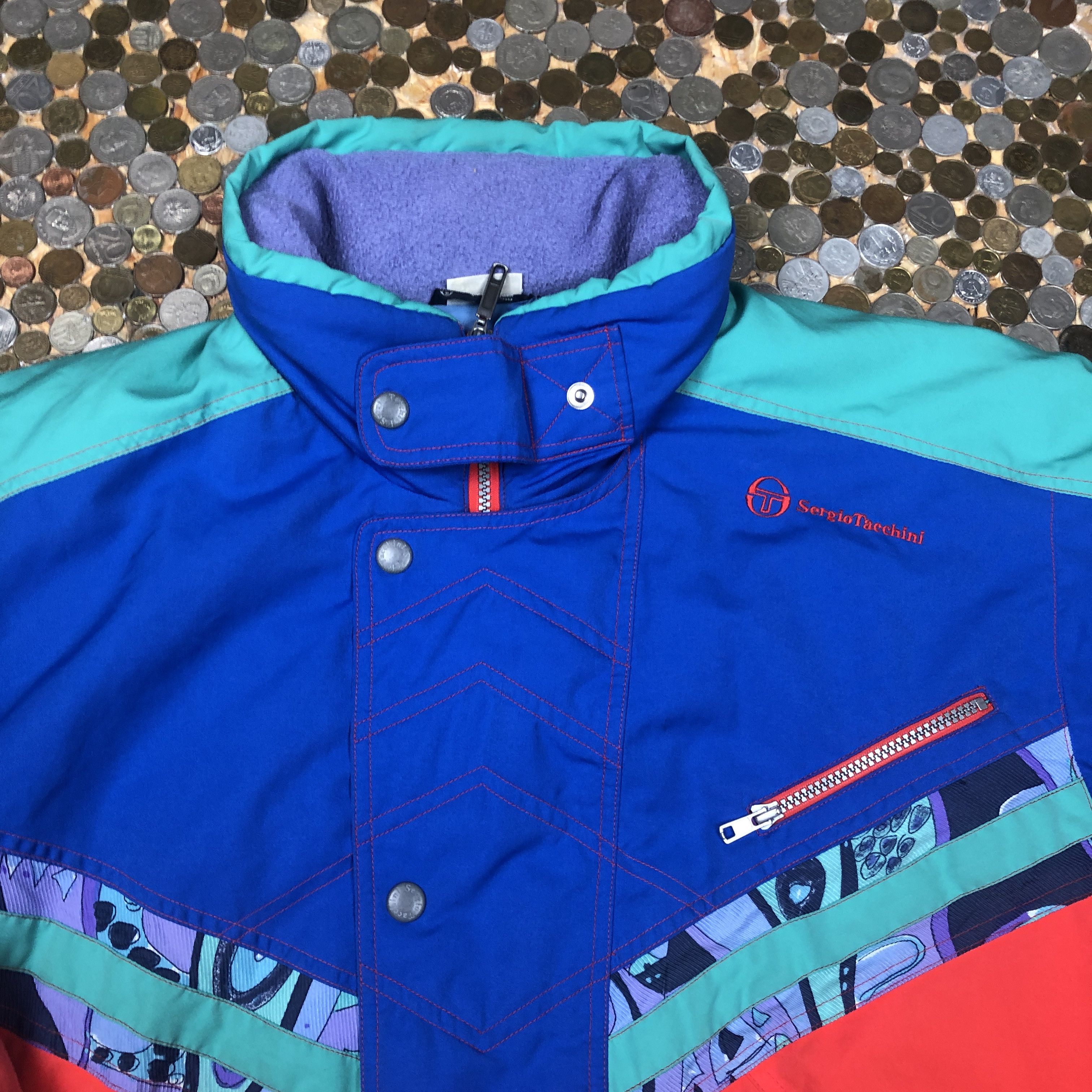 Sergio Tacchini Vintage Sergio Tacchini Bomber Jacket 90's Size US L / EU 52-54 / 3 - 3 Thumbnail