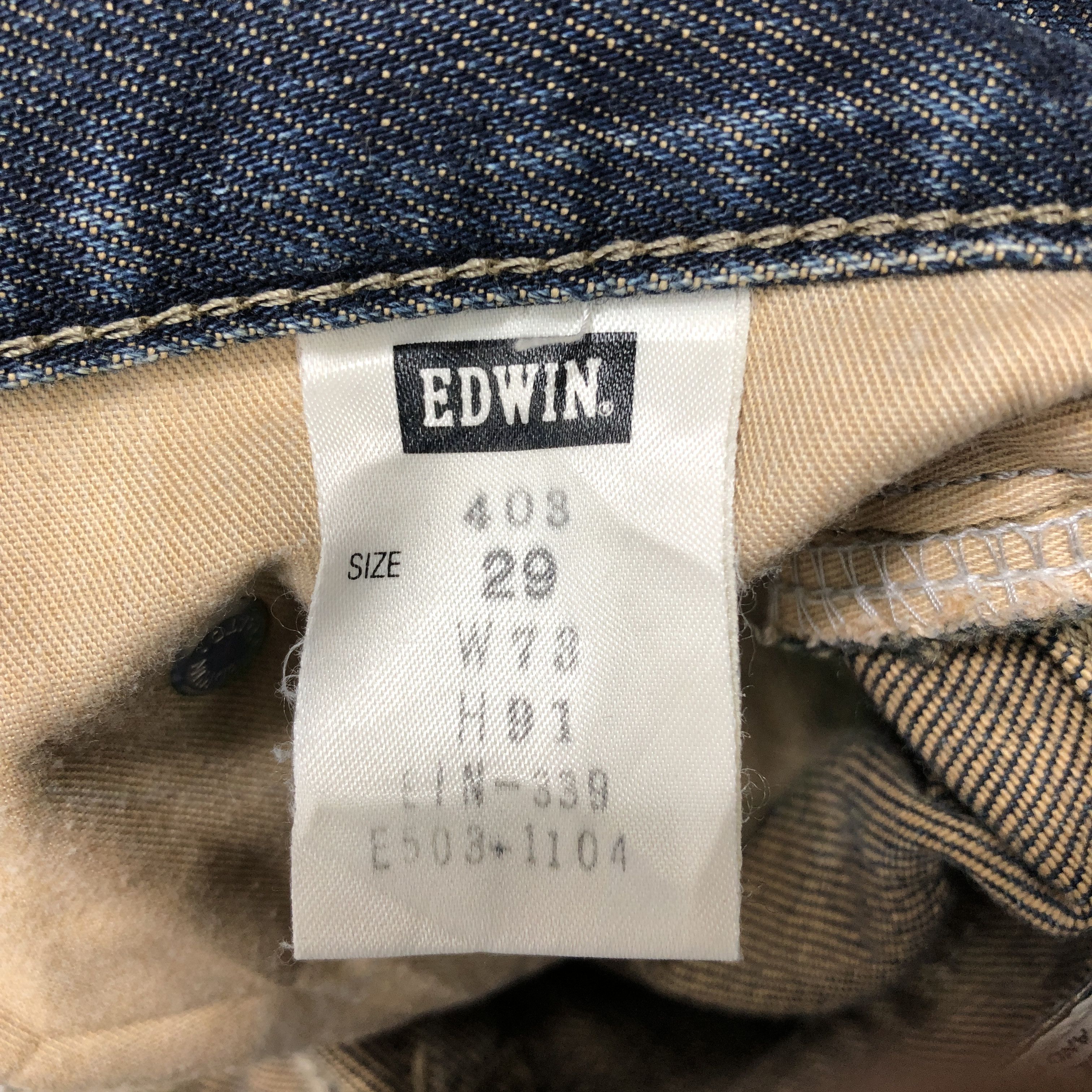 Edwin × Vintage 29 x 32.5 Vintage Edwin Jeans L1503 Size US 29 - 9 Thumbnail