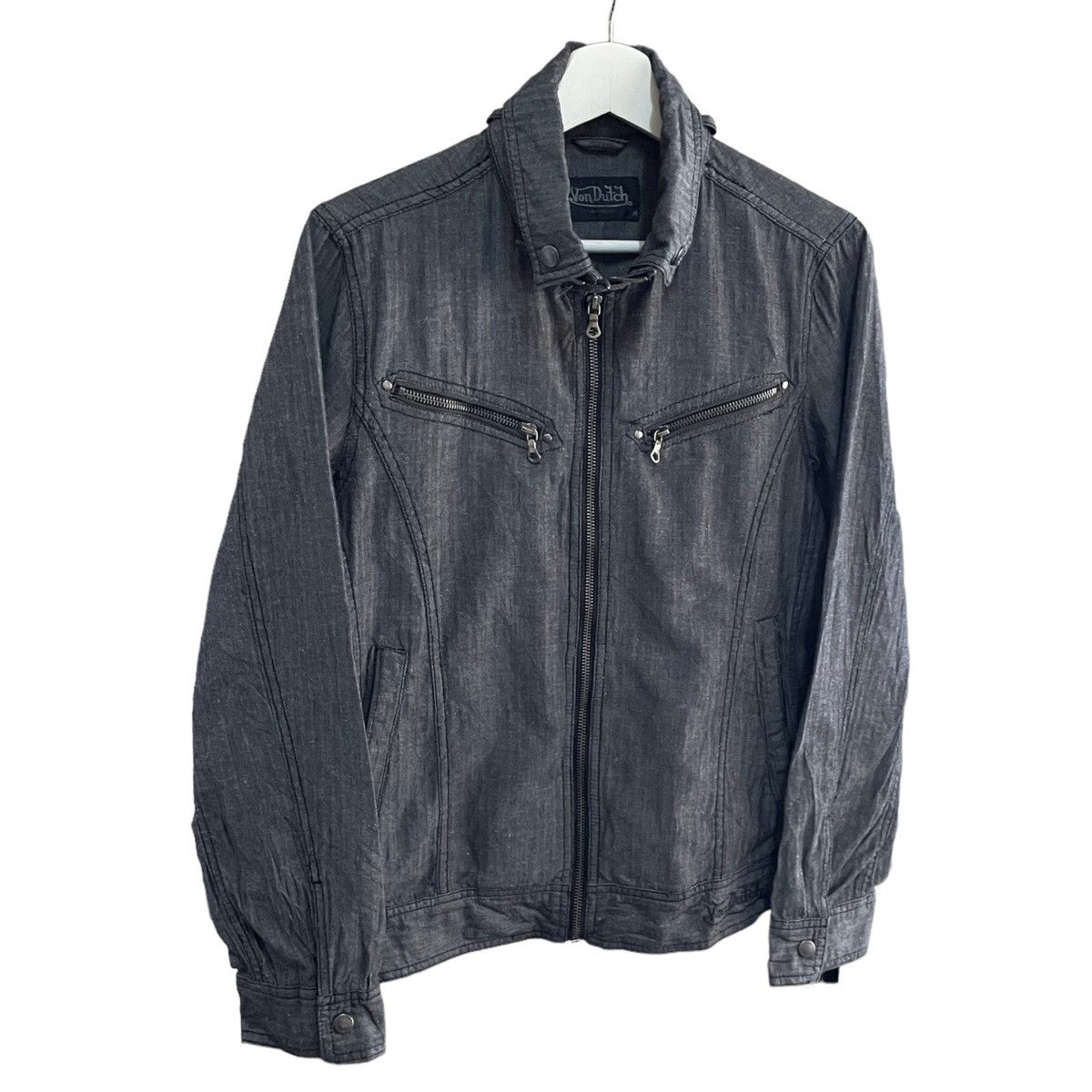 Vintage × Von Dutch 💥 VONDUTCH ZIPPER BIKER JACKET Size US M / EU 48-50 / 2 - 2 Thumbnail