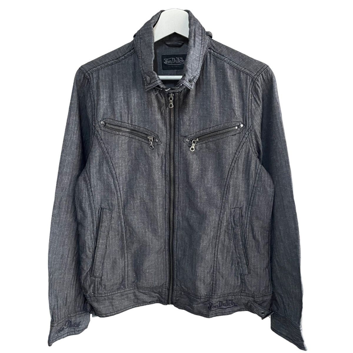 Vintage × Von Dutch 💥 VONDUTCH ZIPPER BIKER JACKET Size US M / EU 48-50 / 2 - 6 Thumbnail