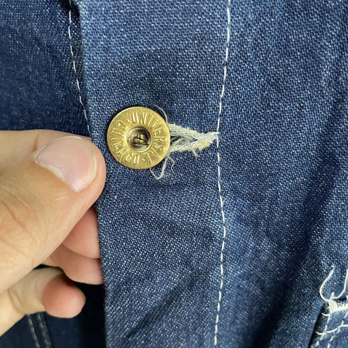 Vintage 💥 VINTAGE STONE CUTTER WORKER CHORE BUTTON JACKET Size US L / EU 52-54 / 3 - 7 Thumbnail